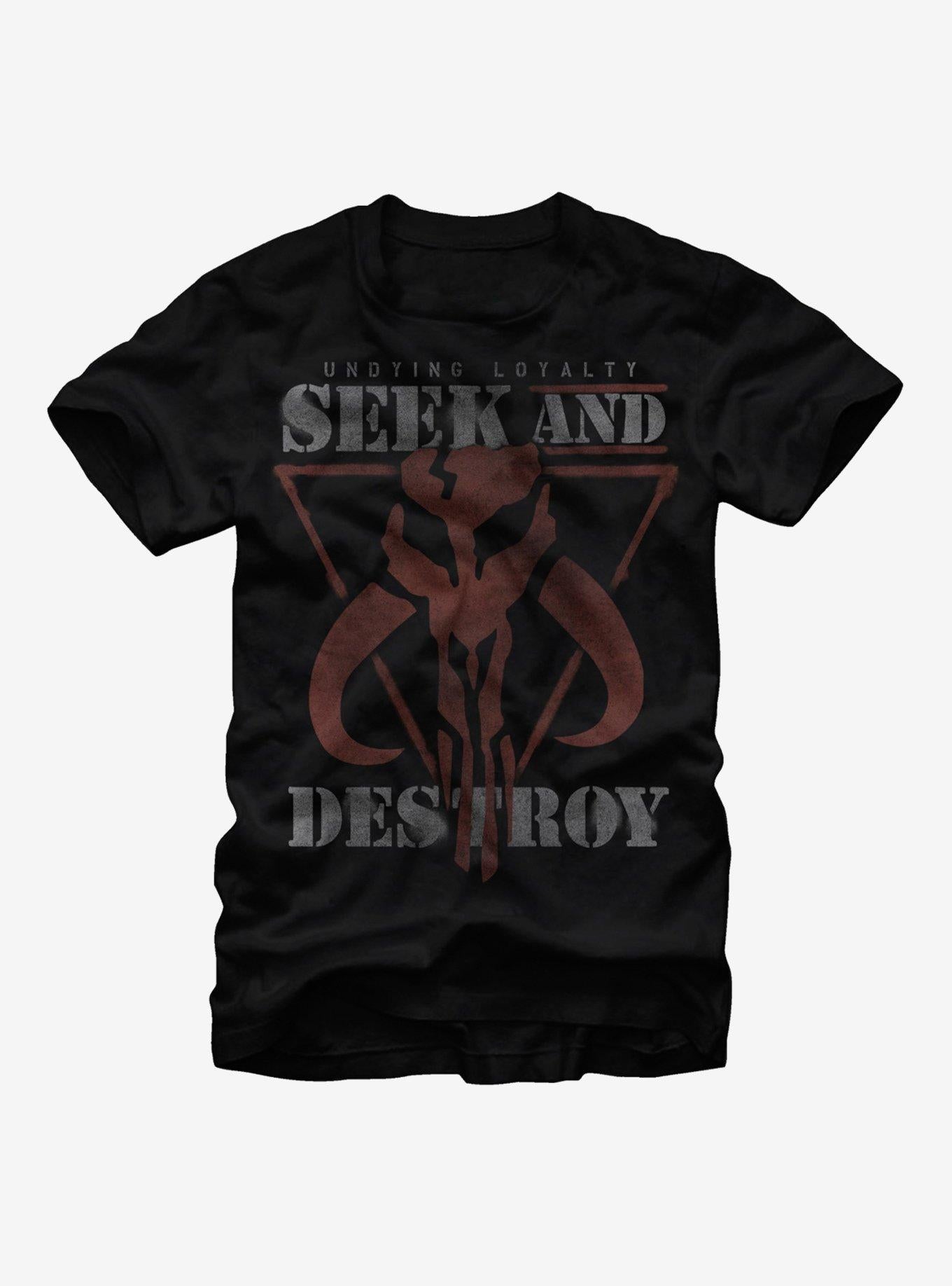 Star Wars Mandalore Seek and Destroy T-Shirt | Graphic T-Shirt for Unisex