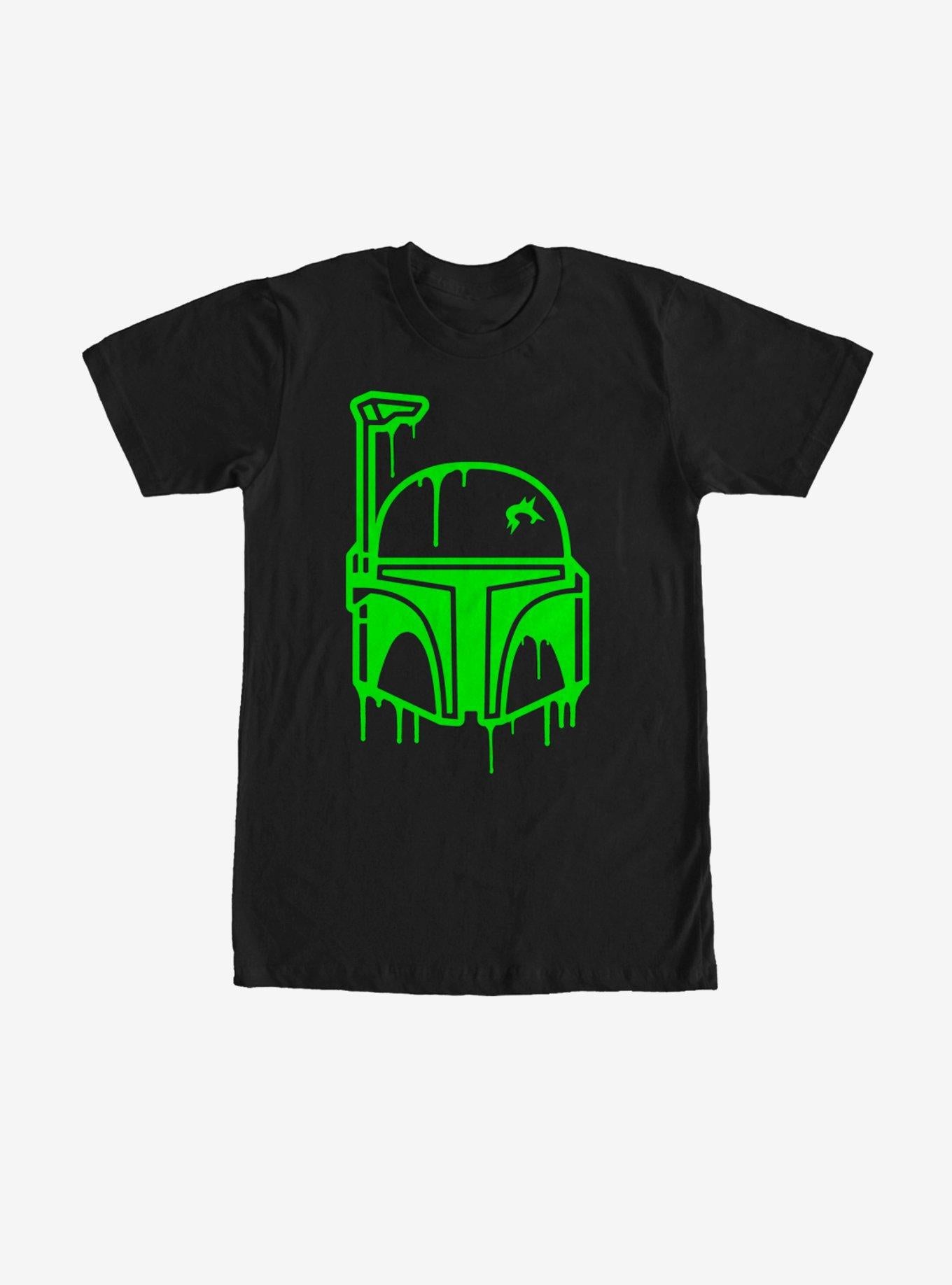 Star Wars Halloween Dripping Boba Fett Helmet T-Shirt
