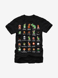 Nintendo Super Mario Bros Character Guide T-Shirt | Premium Unisex T-Shirt, Trending Graphic Tee