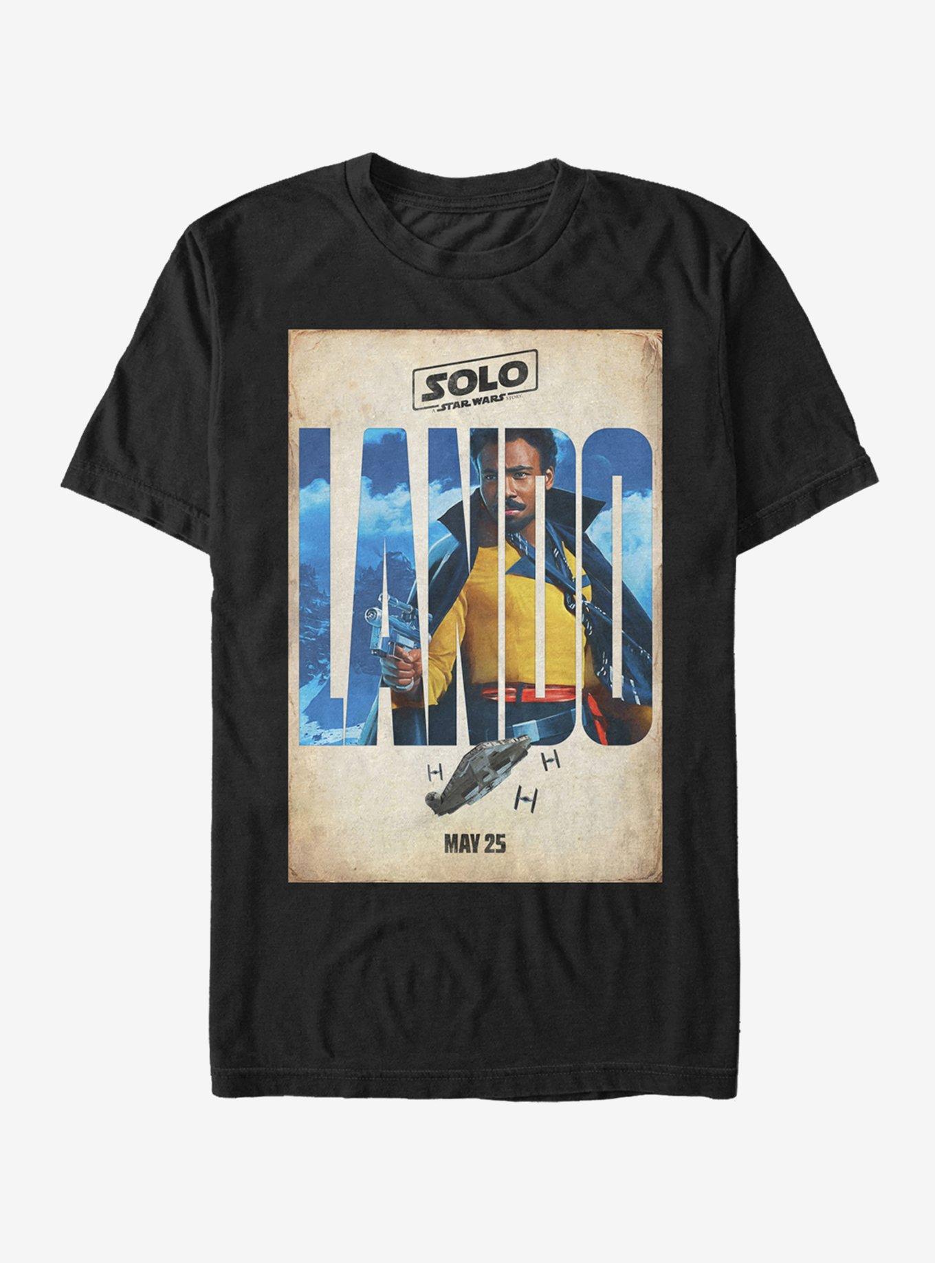 Star Wars Solo A Star Wars Story Lando Name Poster T-Shirt | Graphic T-Shirt for Unisex