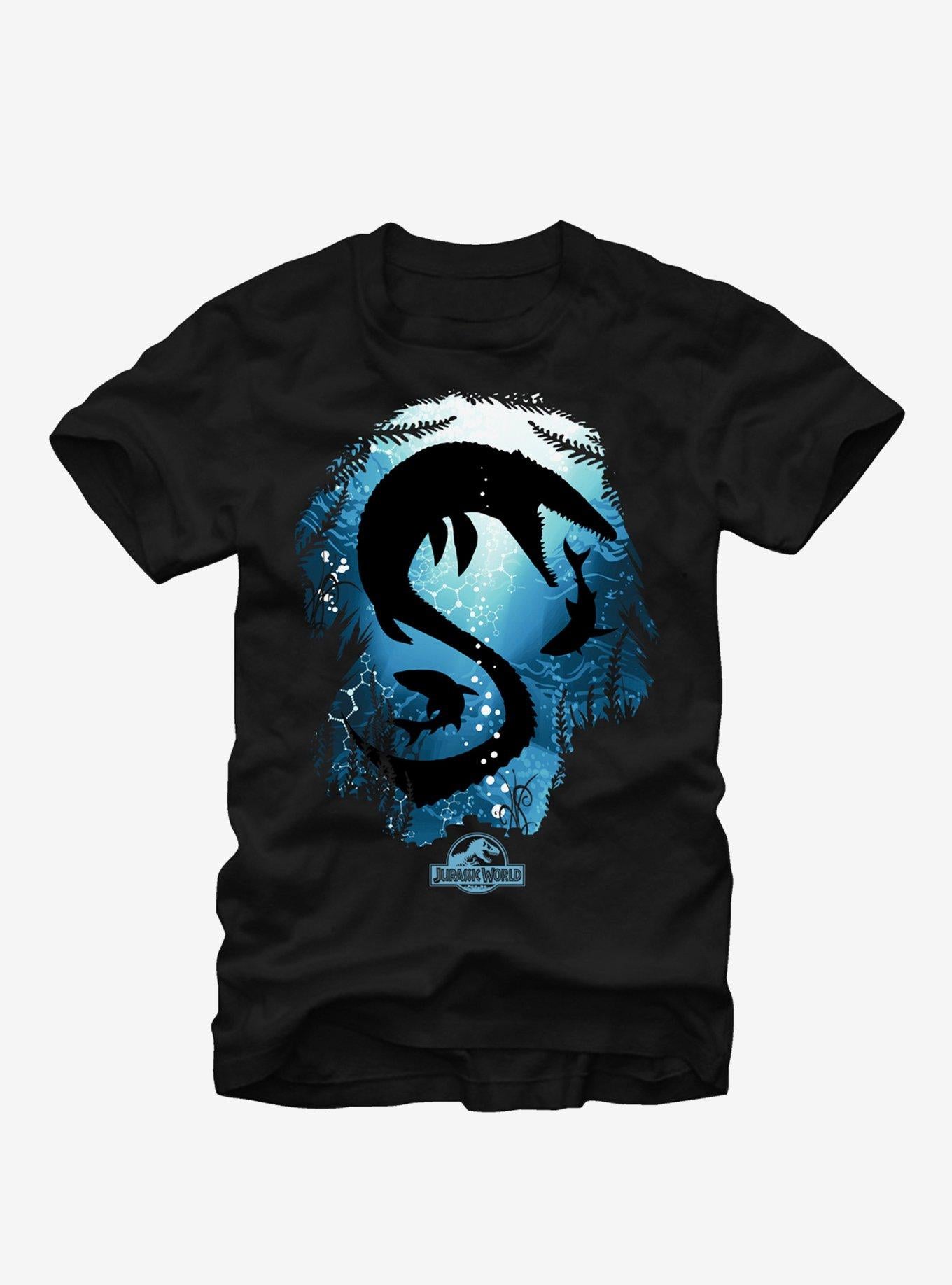 Jurassic Park Mosasaurus With Sharks T-Shirt | Graphic T-Shirt for Unisex