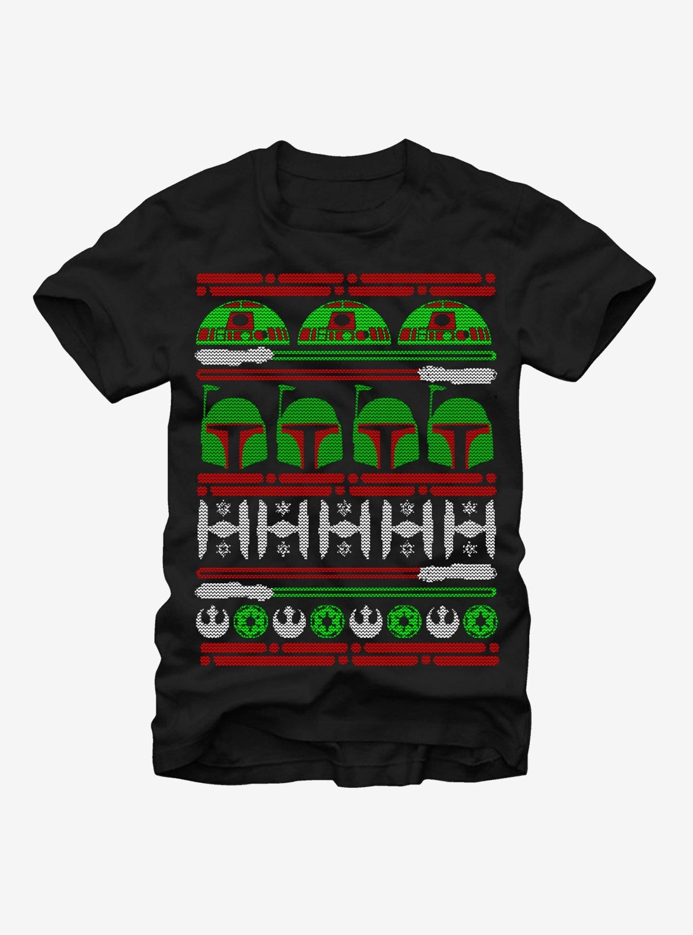 Star Wars Boba Fett Ugly Christmas Sweater T-Shirt | Graphic T-Shirt for Unisex