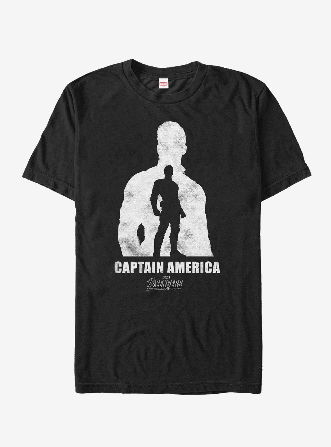 Marvel Avengers Infinity War Captain America Silhouette T-Shirt | Graphic T-Shirt for Unisex