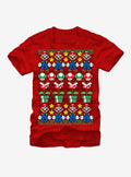 Nintendo Ugly Christmas Sweater Mario T-shirt | Trendy Graphic Tee | Casual Unisex T-shirt