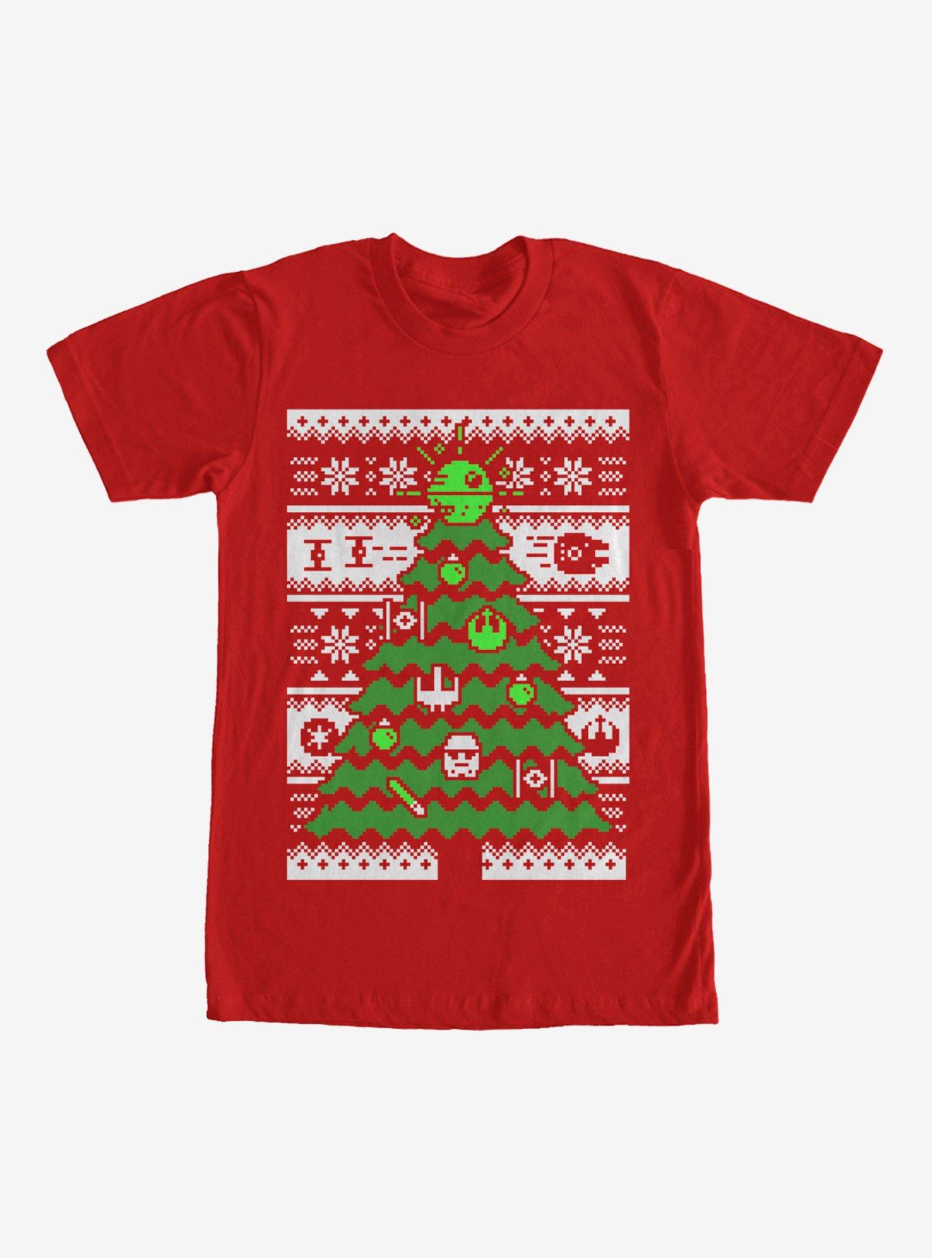 Star Wars Ugly Christmas Sweater Tree T-Shirt | Premium Unisex T-Shirt, Trending Graphic Tee