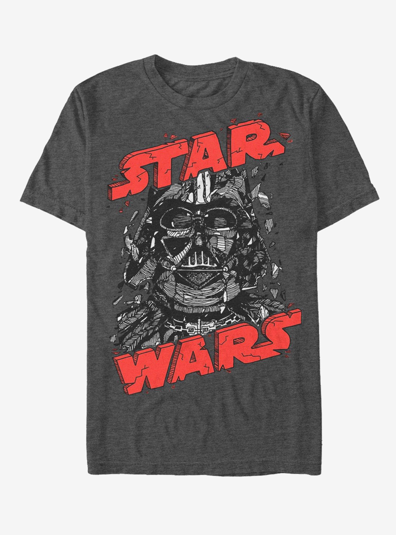 Star Wars Darth Vader Helmet Collapse T-Shirt | Graphic T-Shirt for Unisex