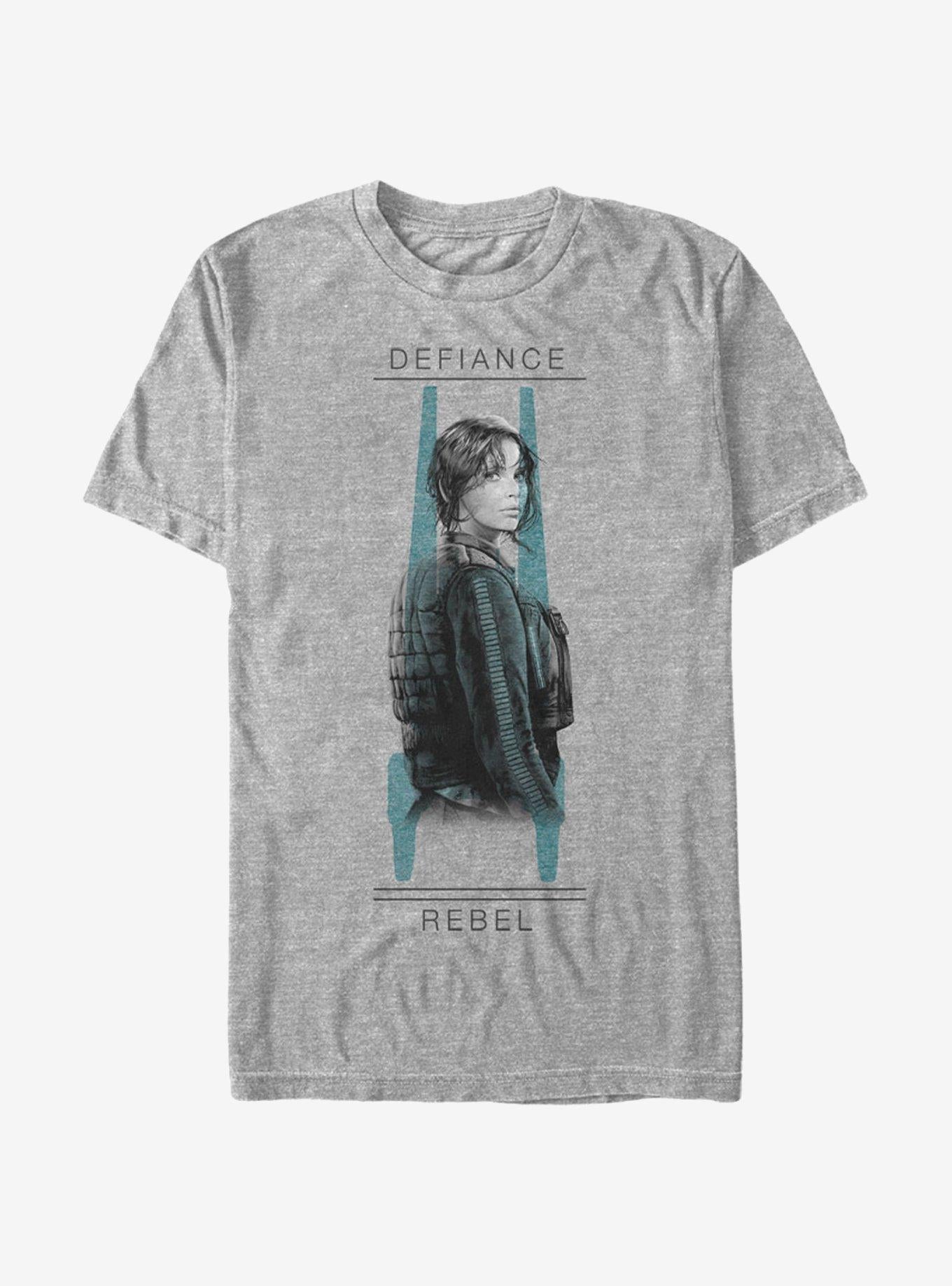 Star Wars Jyn Defiance U-Wing Stance T-Shirt | Graphic T-Shirt for Unisex