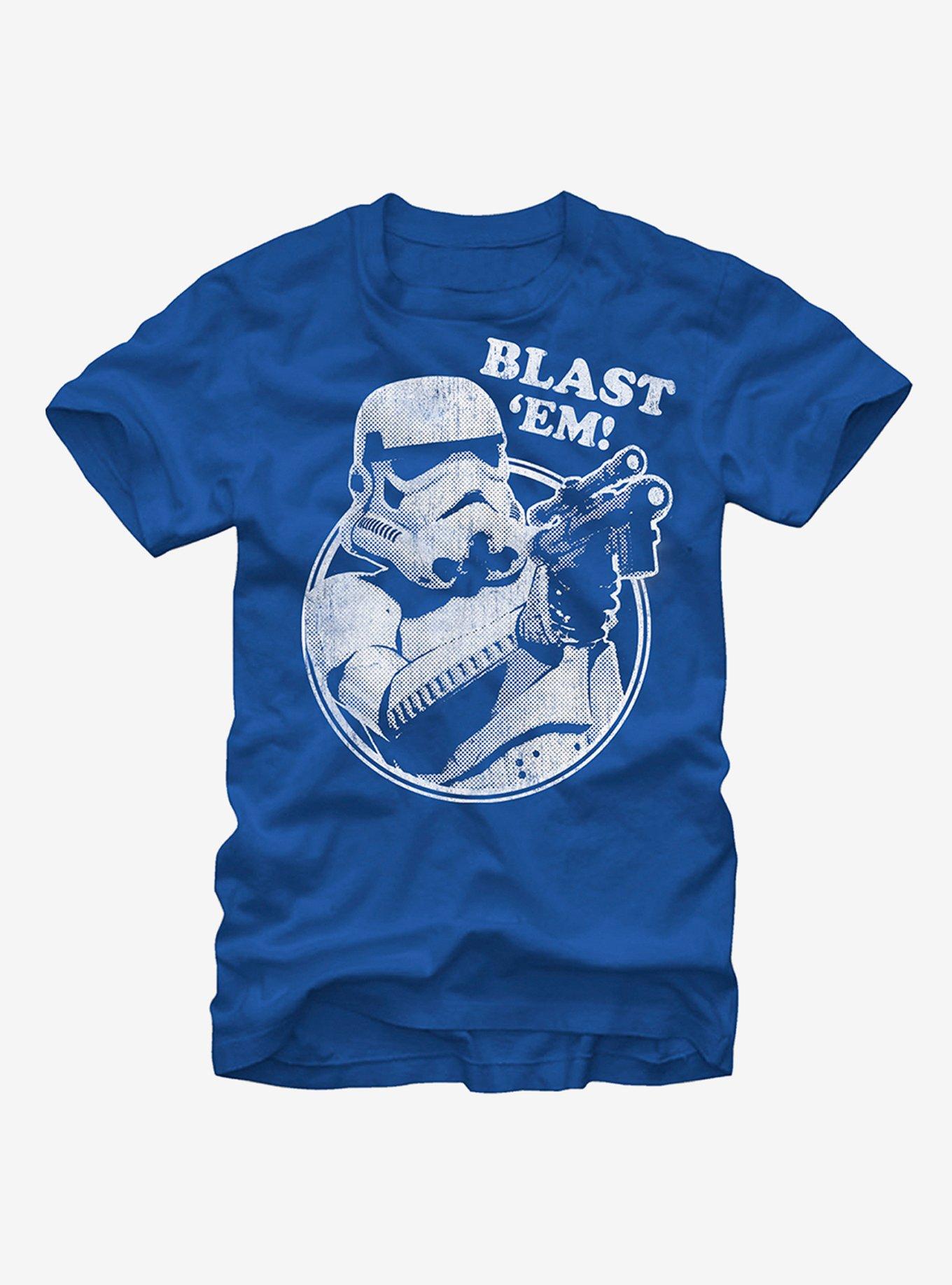Star Wars Stormtrooper Blast Em T-Shirt | Graphic T-Shirt for Unisex