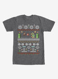 Nintendo Mario and Bowser Ugly Christmas Sweater T-Shirt | Premium Unisex T-Shirt, Trending Graphic Tee