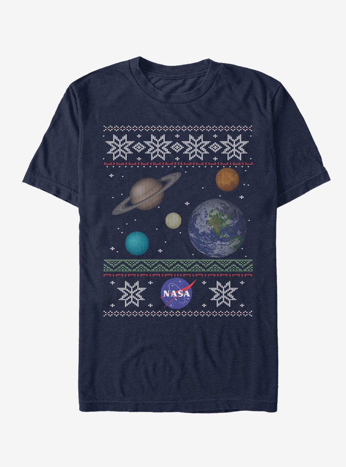 NASA Planet Ugly Christmas Sweater Print T-Shirt | Premium Unisex T-Shirt, Trending Graphic Tee