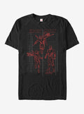 Marvel Avengers Infinity War Iron Man Grid T-Shirt | Graphic T-Shirt for Unisex