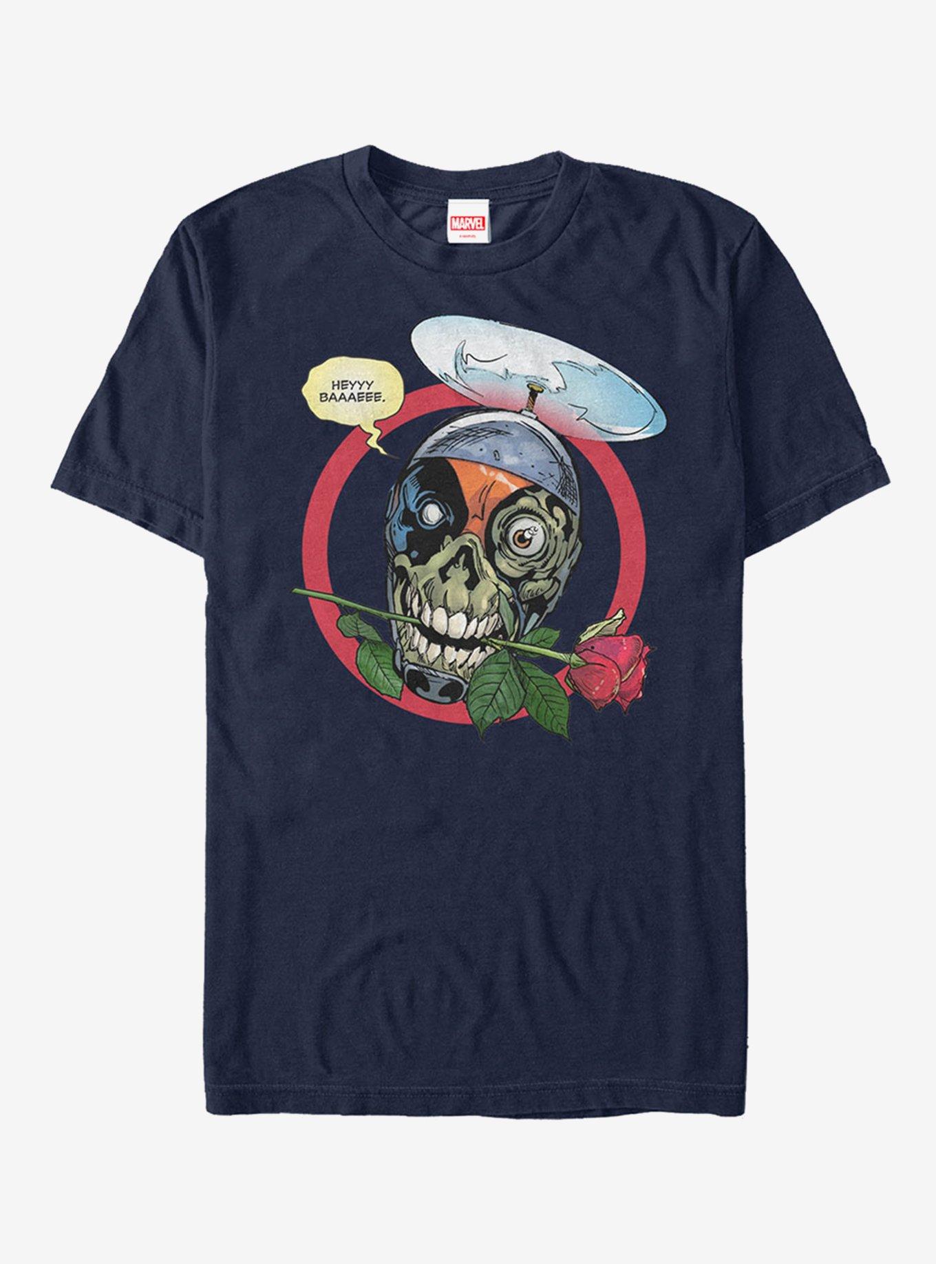 Marvel Deadpool Rose T-shirt | Trendy Graphic Tee | Casual Unisex T-shirt