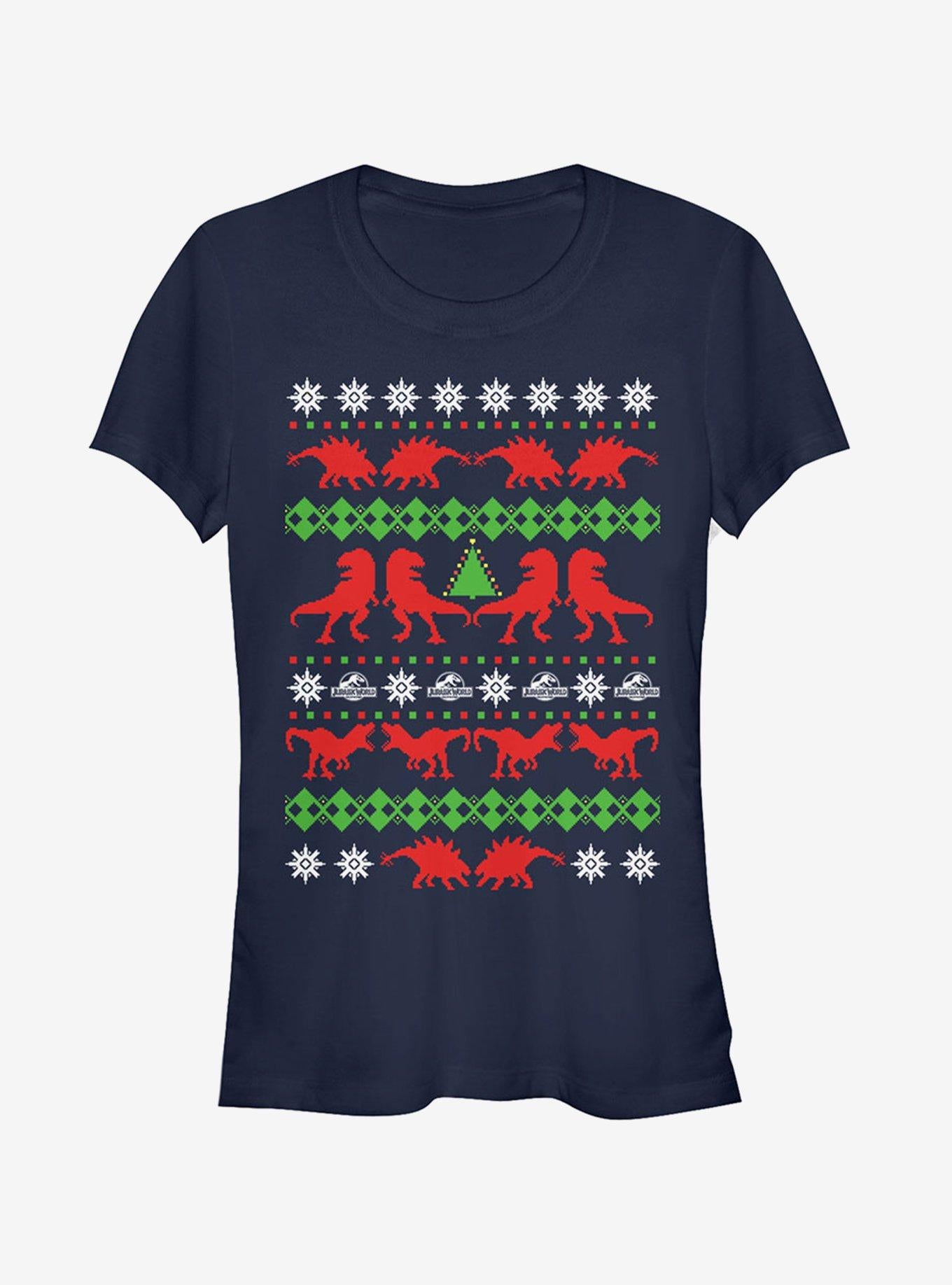 T Rex Ugly Christmas Sweater Girls T-Shirt | Premium Unisex T-Shirt, Trending Graphic Tee