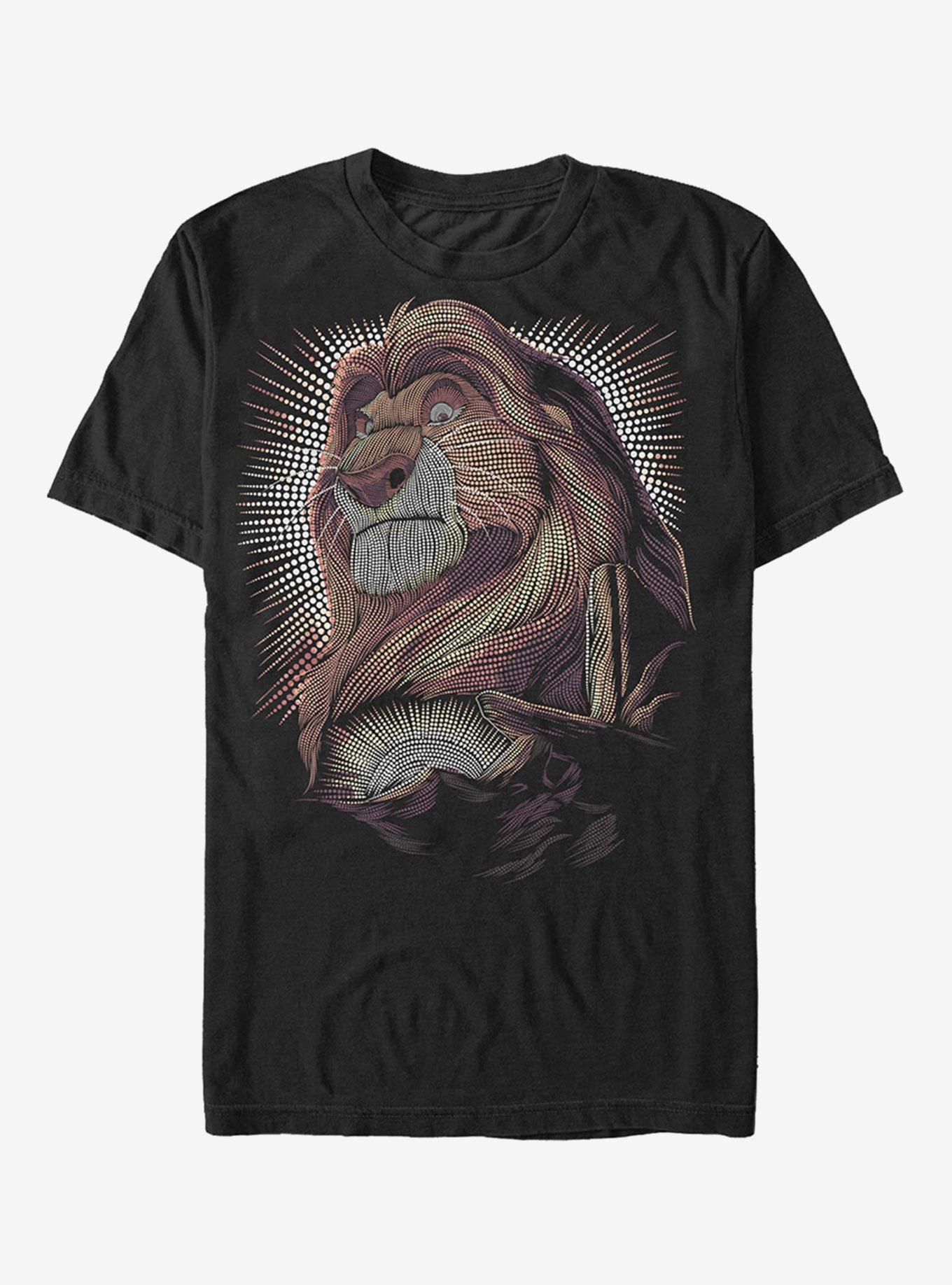 Disney Lion King Mufasa Dot Portrait T-Shirt | Graphic T-Shirt for Unisex