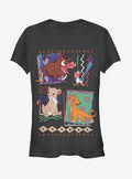 Disney Lion King Retro 90's Savannah Friends Girls T-Shirt | Graphic T-Shirt for Unisex