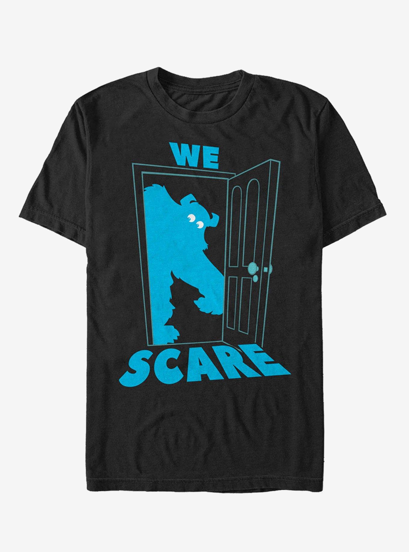 Disney Pixar Monsters Inc Sulley Scares Doorway T-Shirt | Premium Unisex T-Shirt, Trending Graphic Tee
