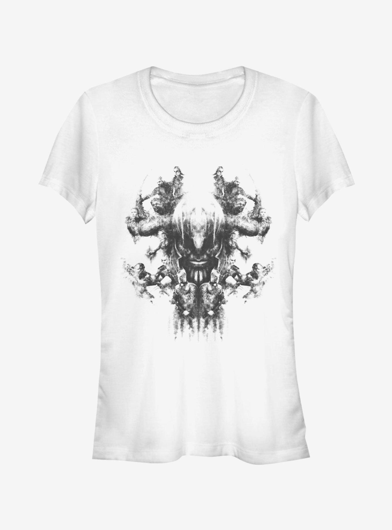 Marvel Avengers Endgame Smoke Skull Girls T-Shirt | Graphic T-Shirt for Unisex