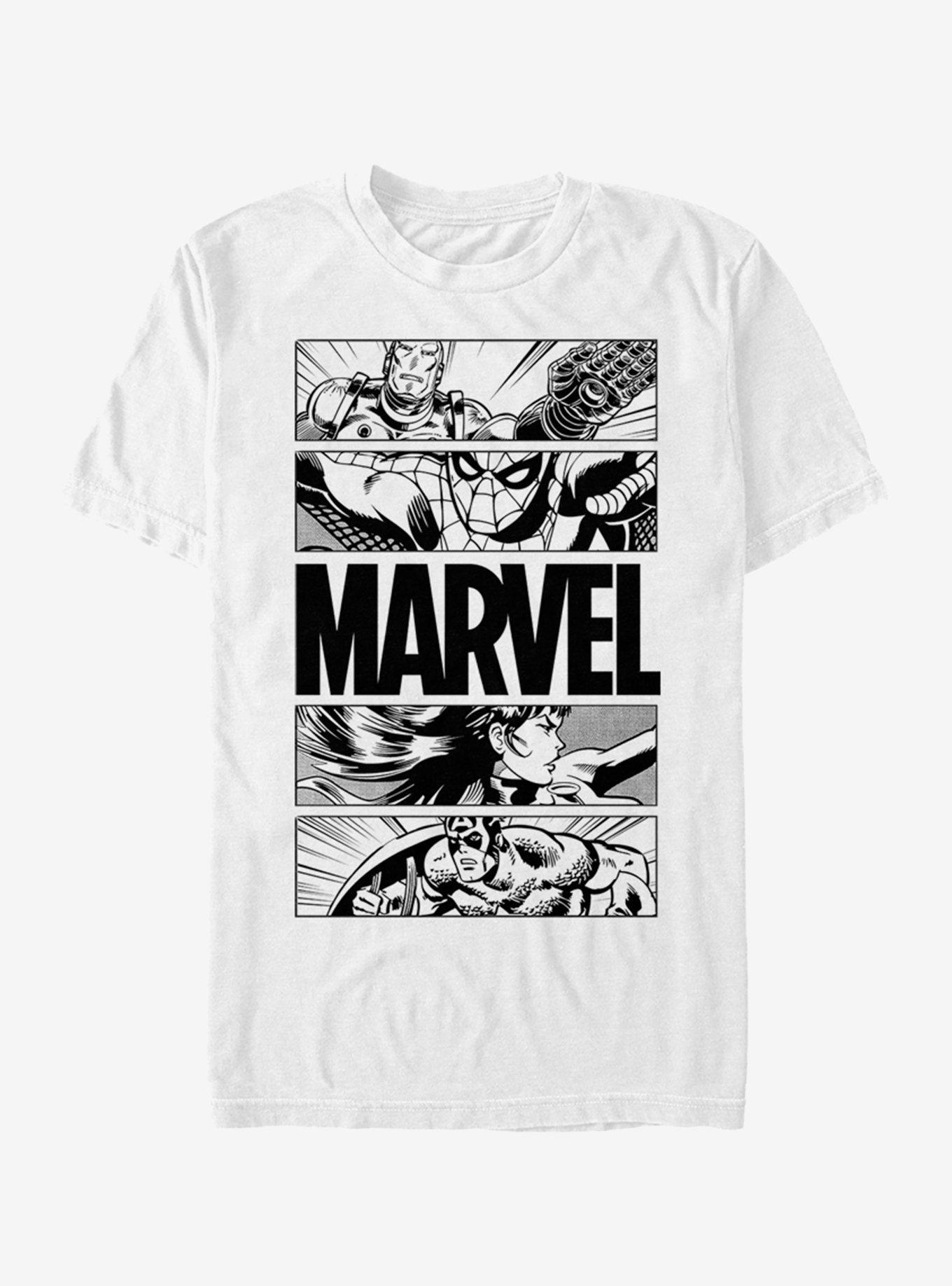 Marvel Spider-Man Graphic Panels T-Shirt | Graphic T-Shirt for Unisex