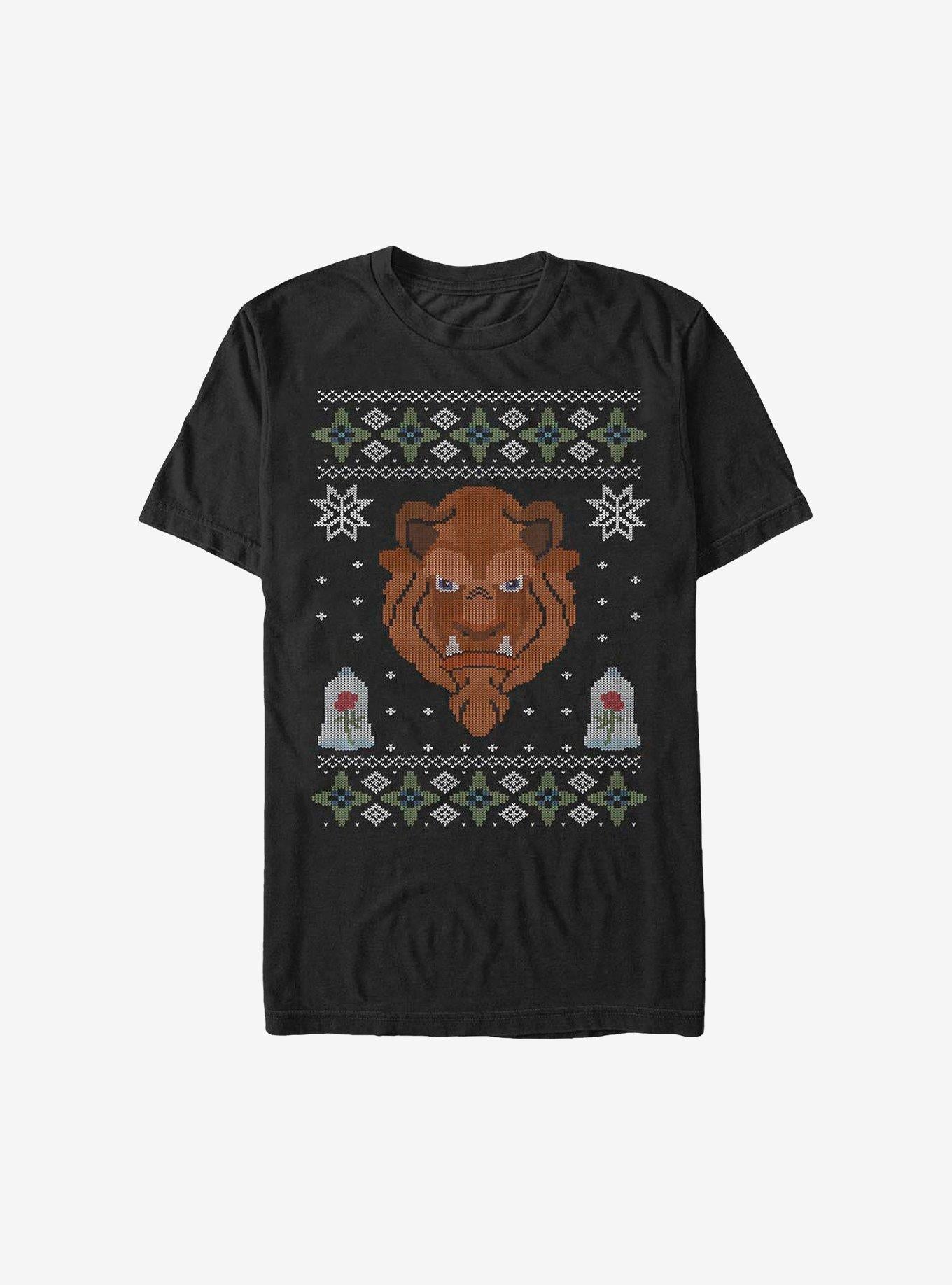 Disney Beauty And The Beast The Ugly Beast Ugly Christmas Sweater T-Shirt | Premium Unisex T-Shirt, Trending Graphic Tee