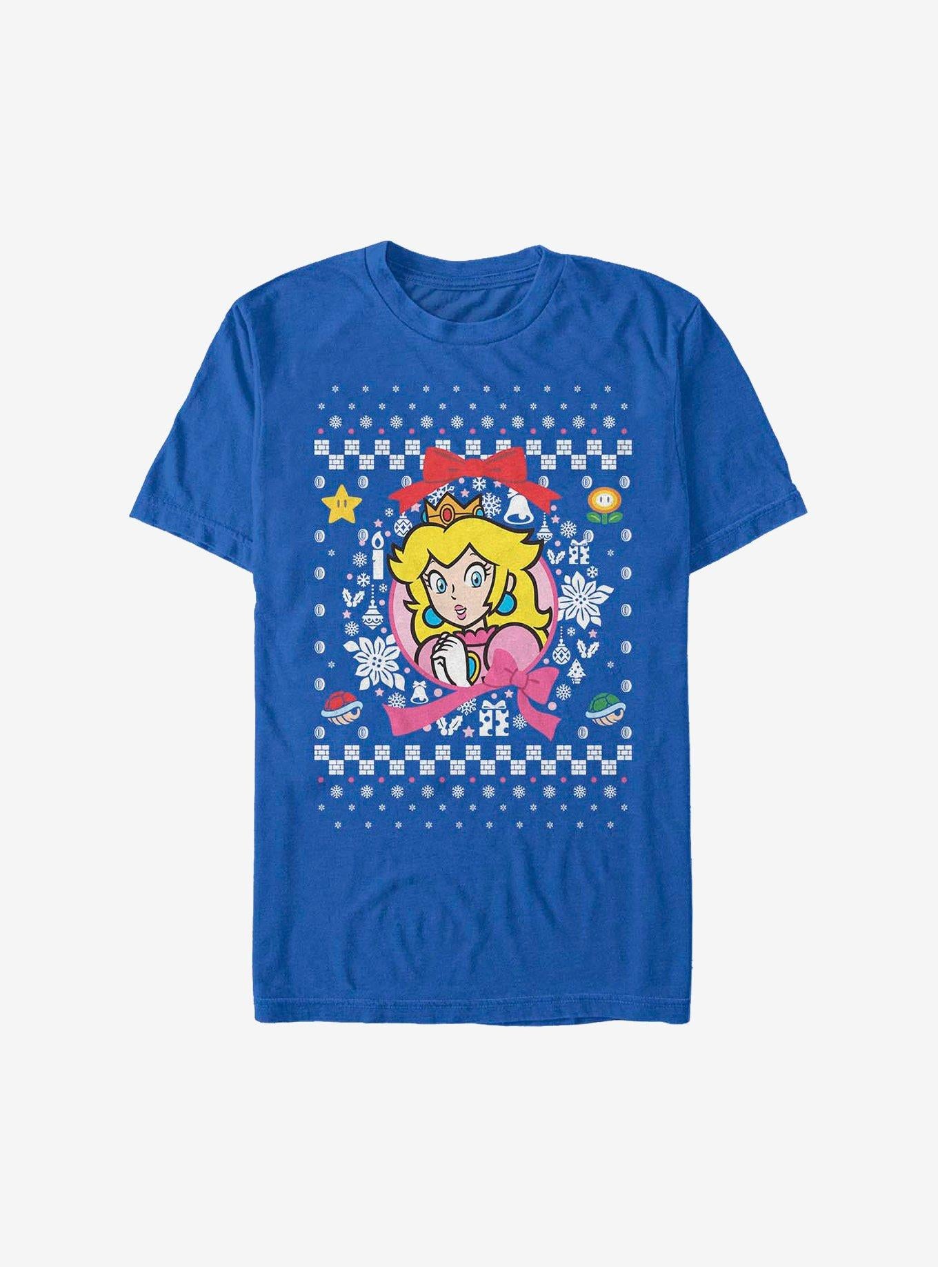 Super Mario Princess Wreath Christmas Sweater T-Shirt | Premium Unisex T-Shirt, Trending Graphic Tee