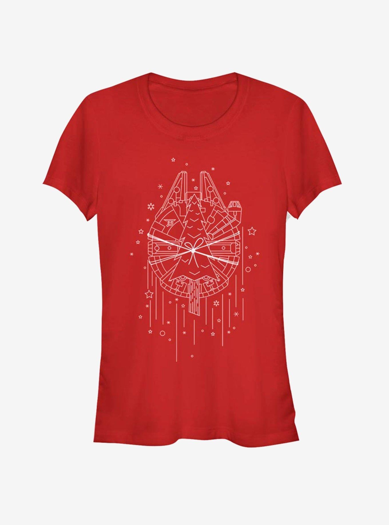 Star Wars Falcon Christmas Tree Girls T-Shirt | Premium Unisex T-Shirt, Trending Graphic Tee