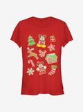 Disney Mickey Mouse Minnie Mouse Holiday Gingerbread Cookies Classic Girls T-Shirt | Premium Unisex T-Shirt, Trending Graphic Tee