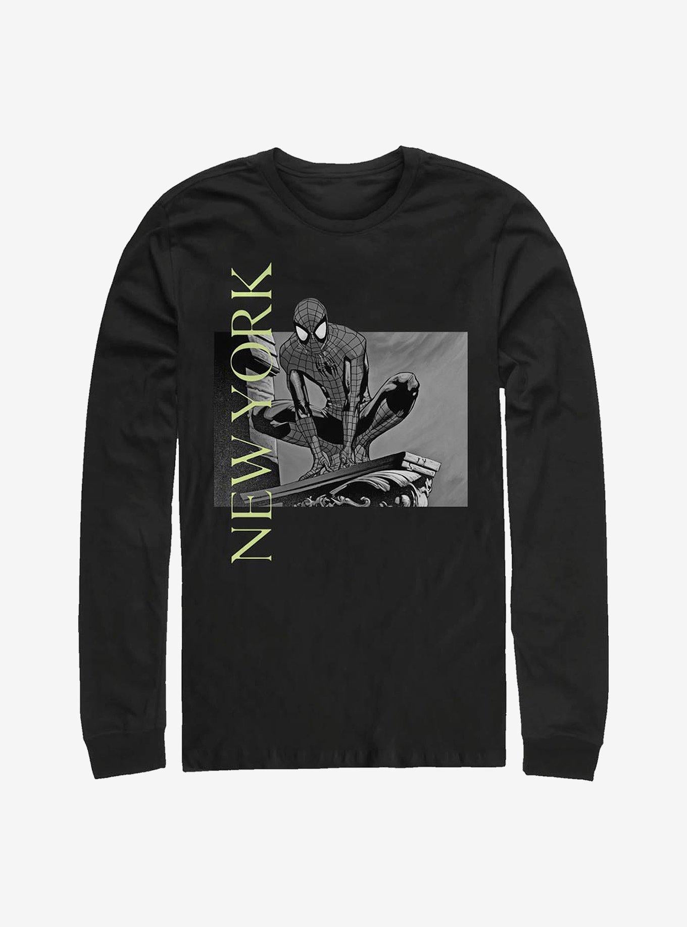Marvel Spider-Man Spidey New York Long-Sleeve T-Shirt | Premium Unisex T-Shirt, Trending Graphic Tee