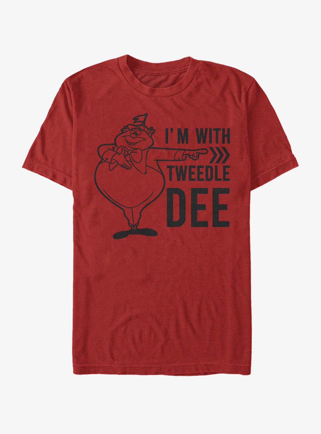 Cartoon Alice In Wonderland I With Tweedle Dee Shirt T Shirt Clean Design