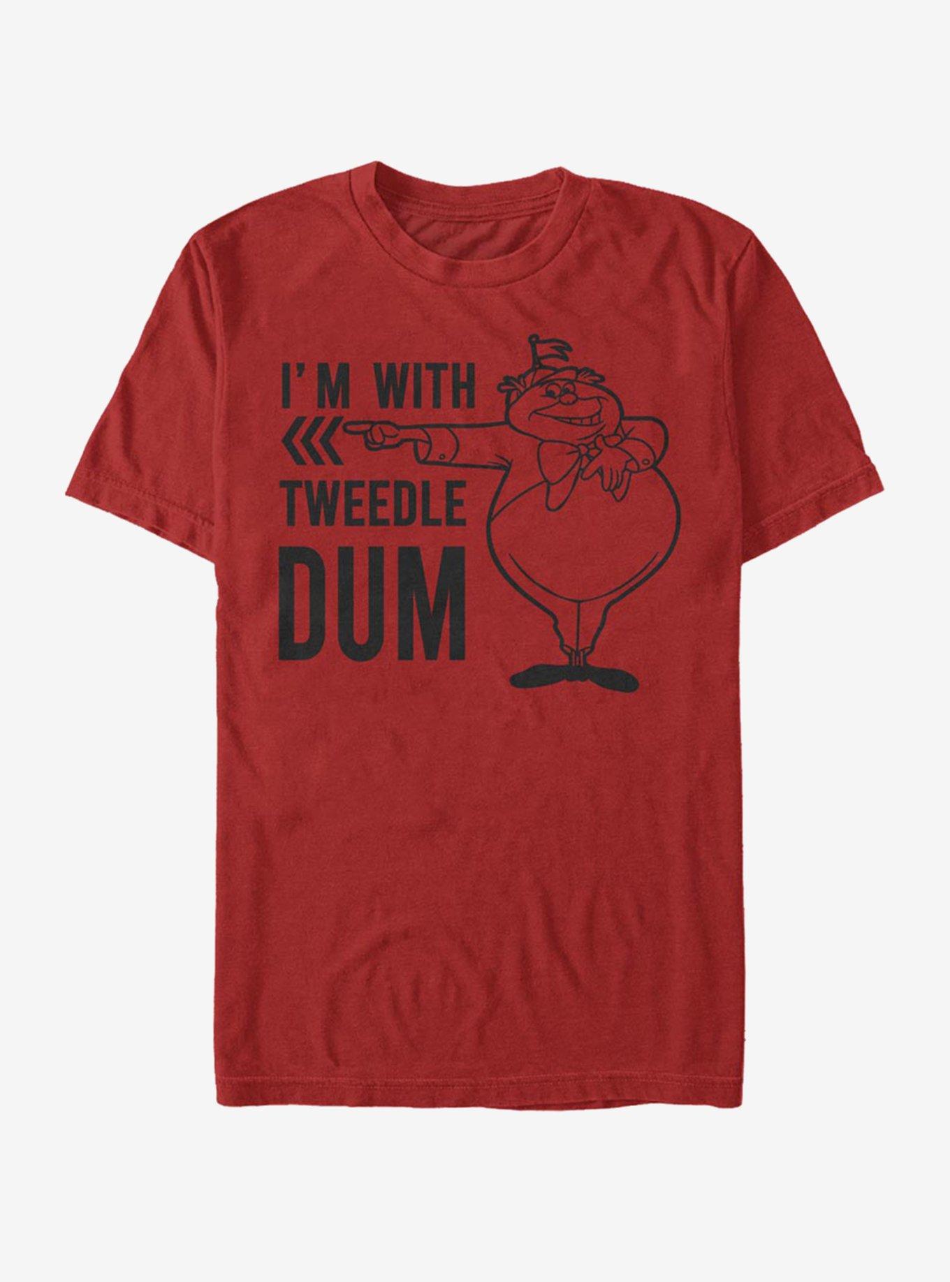 Cartoon Alice In Wonderland I With Tweedle Dum Shirt T Shirt Everyday Wear