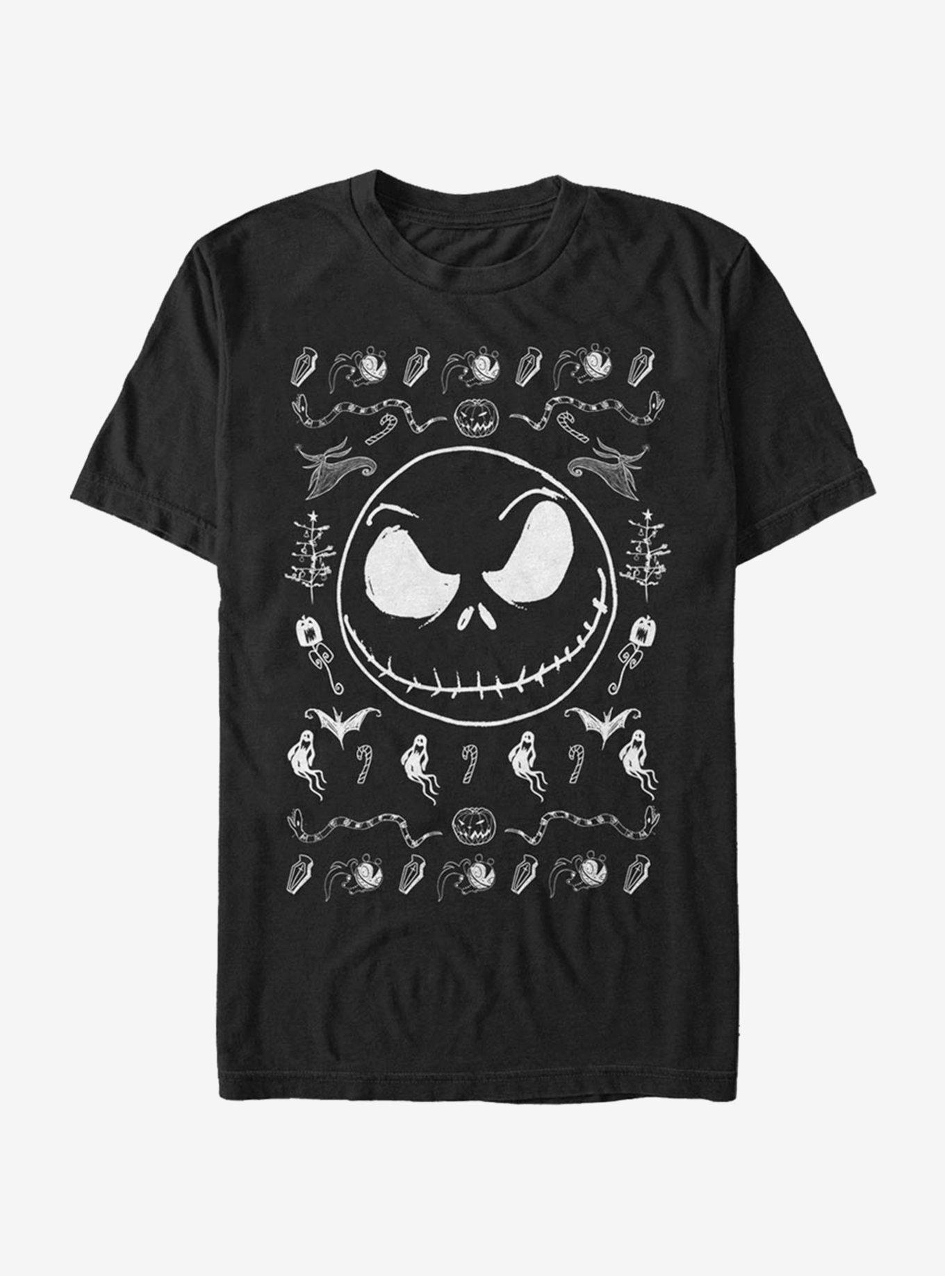 The Nightmare Before Christmas Jack Spooky Sweater T-Shirt | Graphic T-Shirt for Unisex