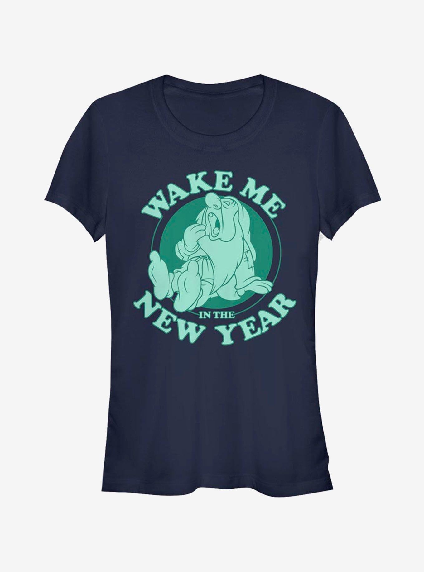 Disney Snow White Sleepy New Year Girls T-Shirt | Premium Unisex T-Shirt, Trending Graphic Tee