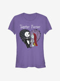The Nightmare Before Christmas Jack Sally Together Forever Girls Shirt T Shirt Everyday Wear