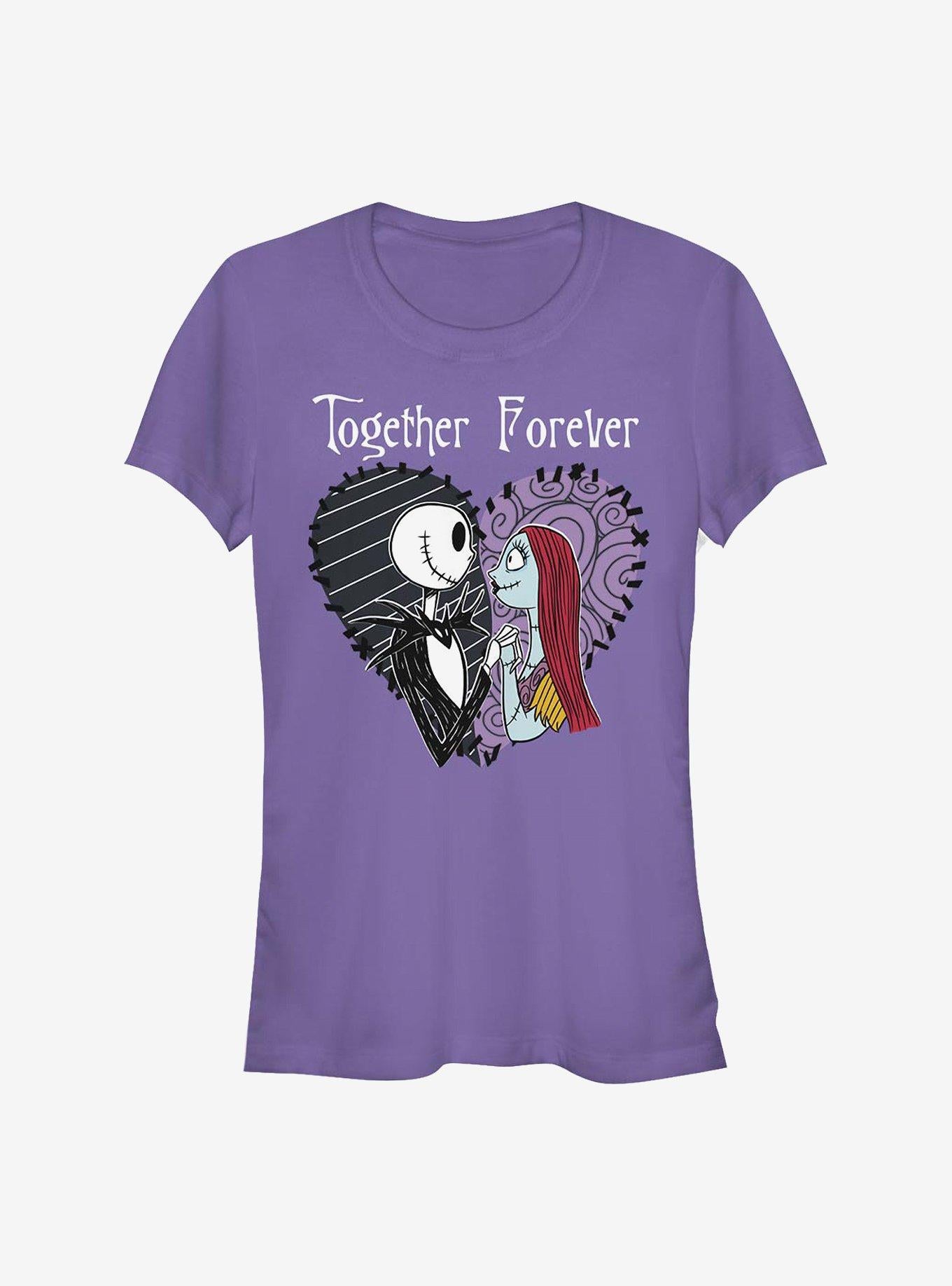 The Nightmare Before Christmas Jack Sally Together Forever Girls Shirt T Shirt Everyday Wear