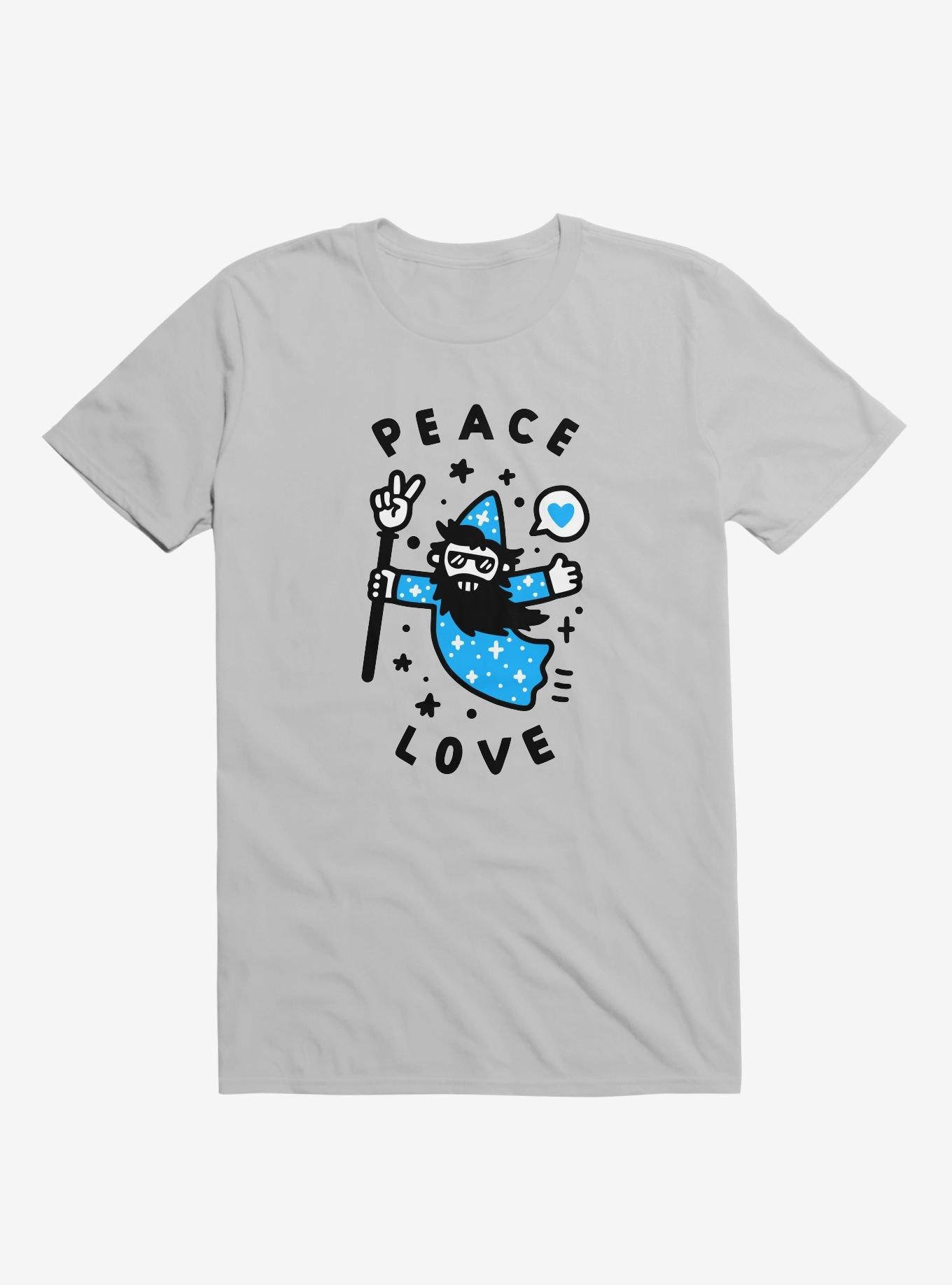 Coolest Wizard Peace Love Silver Shirt T Shirt Cozy Fit