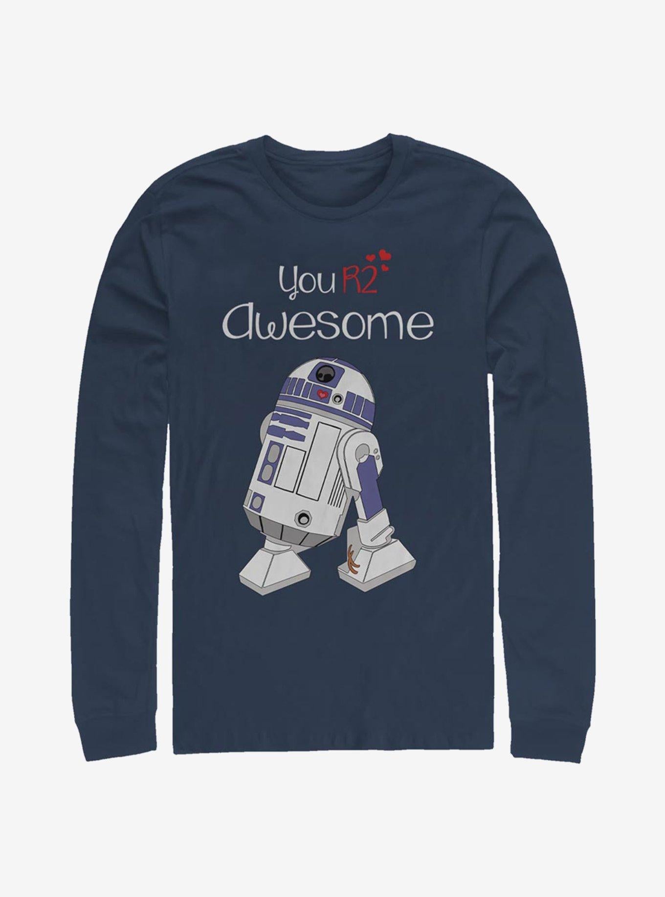 You R2 D2 Awesome Long Sleeve Shirt Long Sleeve Tee Everyday Wear