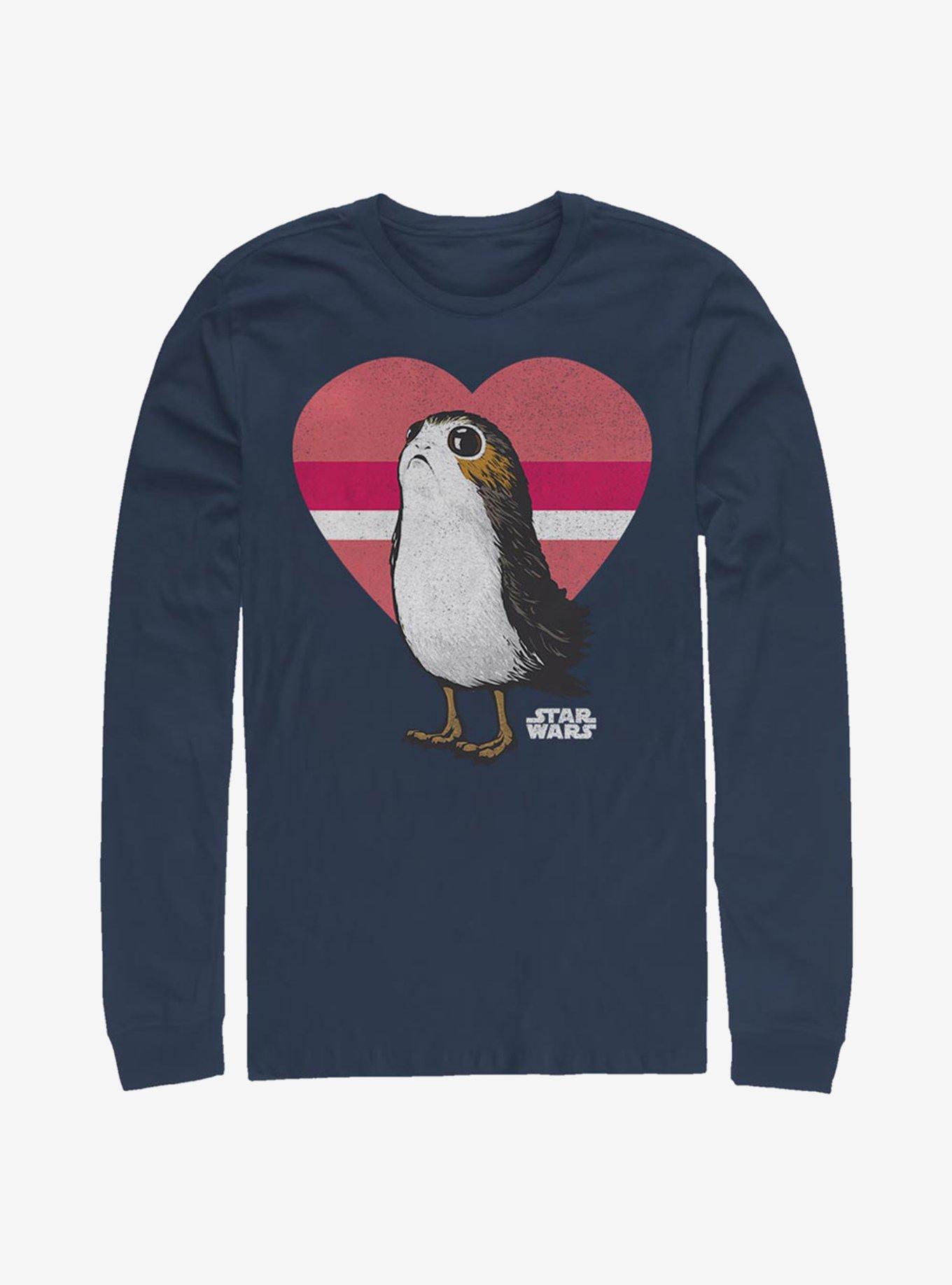 Episode Viii The Last Jedi Porg Love Long Sleeve Shirt Long Sleeve Tee Premium Quality