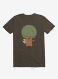 Happy Tree Painter Brown T-Shirt | Premium Unisex T-Shirt, Trending Graphic Tee