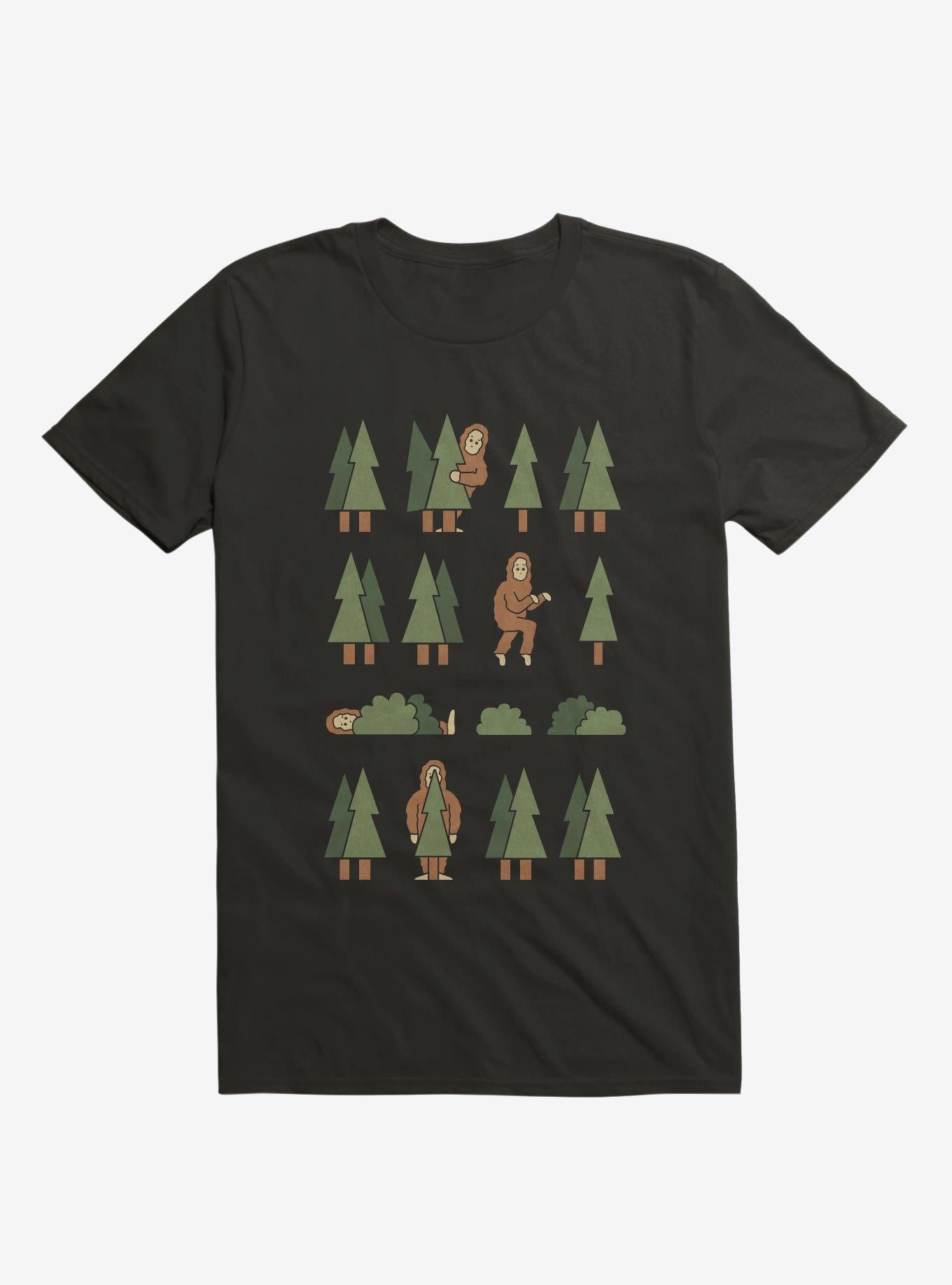 Bigfoot Forest Black T-Shirt | Premium Unisex T-Shirt, Trending Graphic Tee