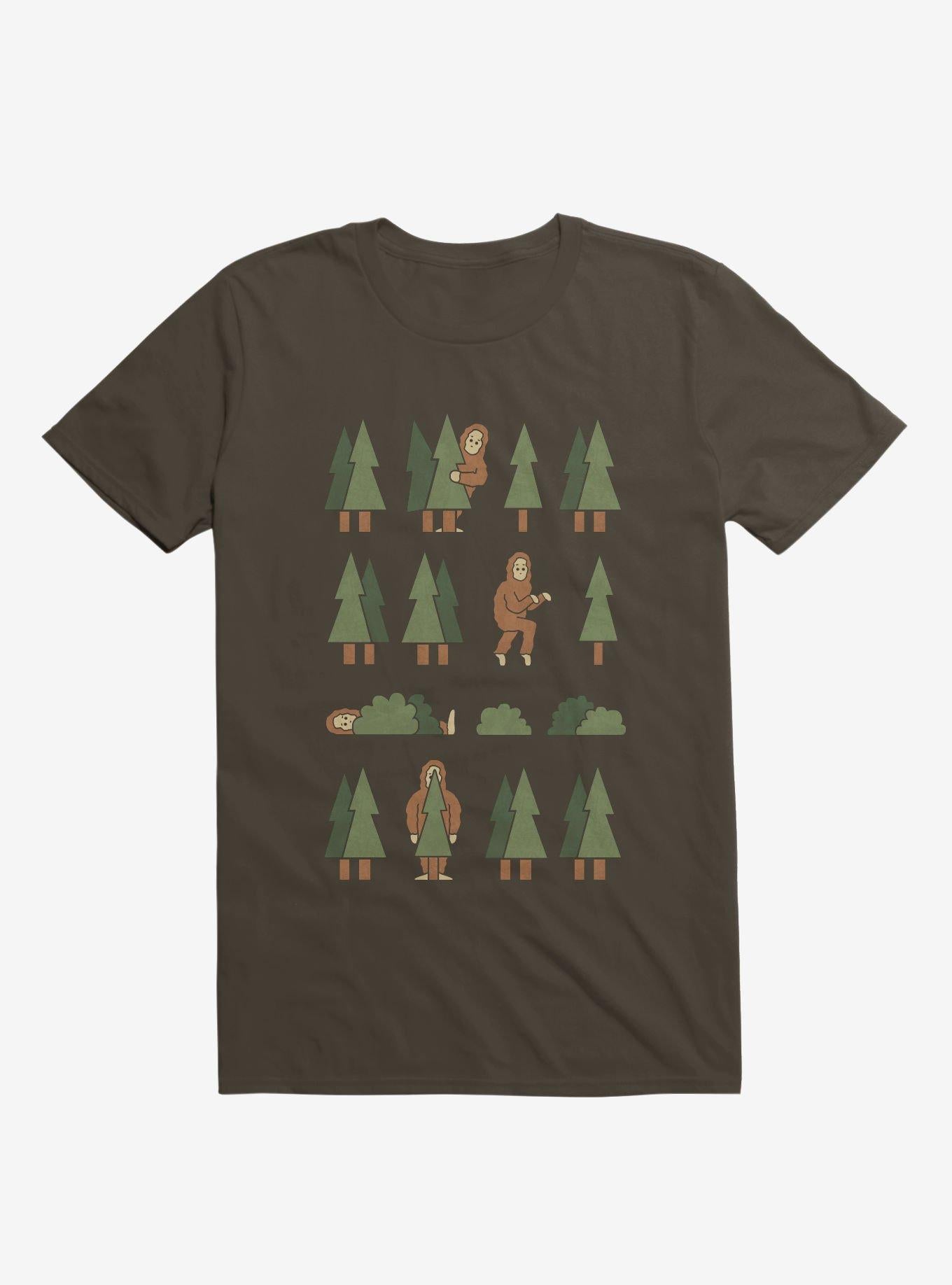 Bigfoot Forest Brown T-Shirt | Premium Unisex T-Shirt, Trending Graphic Tee