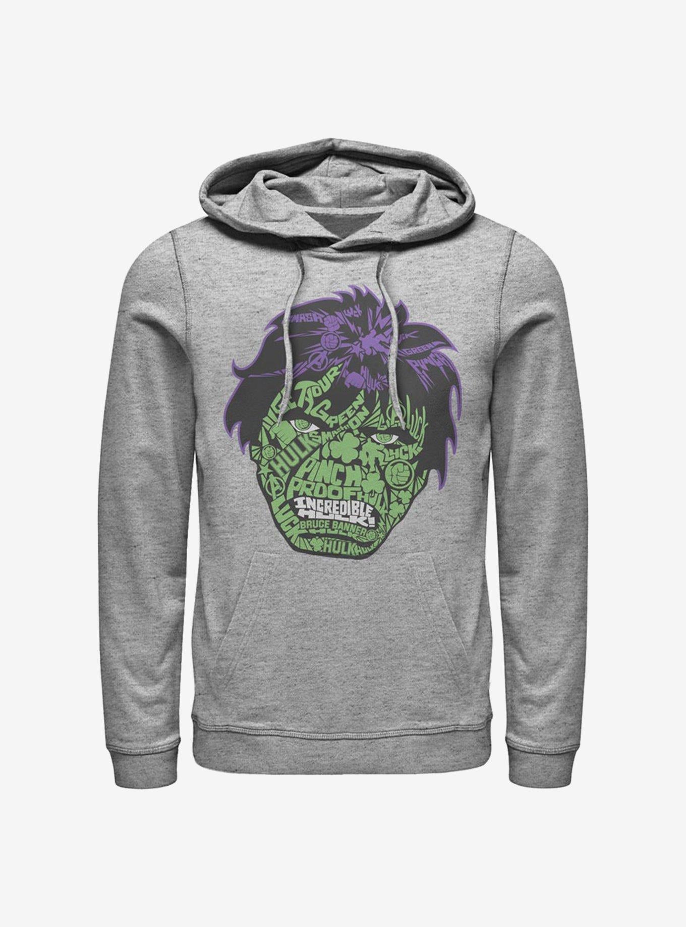 Marvel The Hulk Luck Icons Face Hoodie