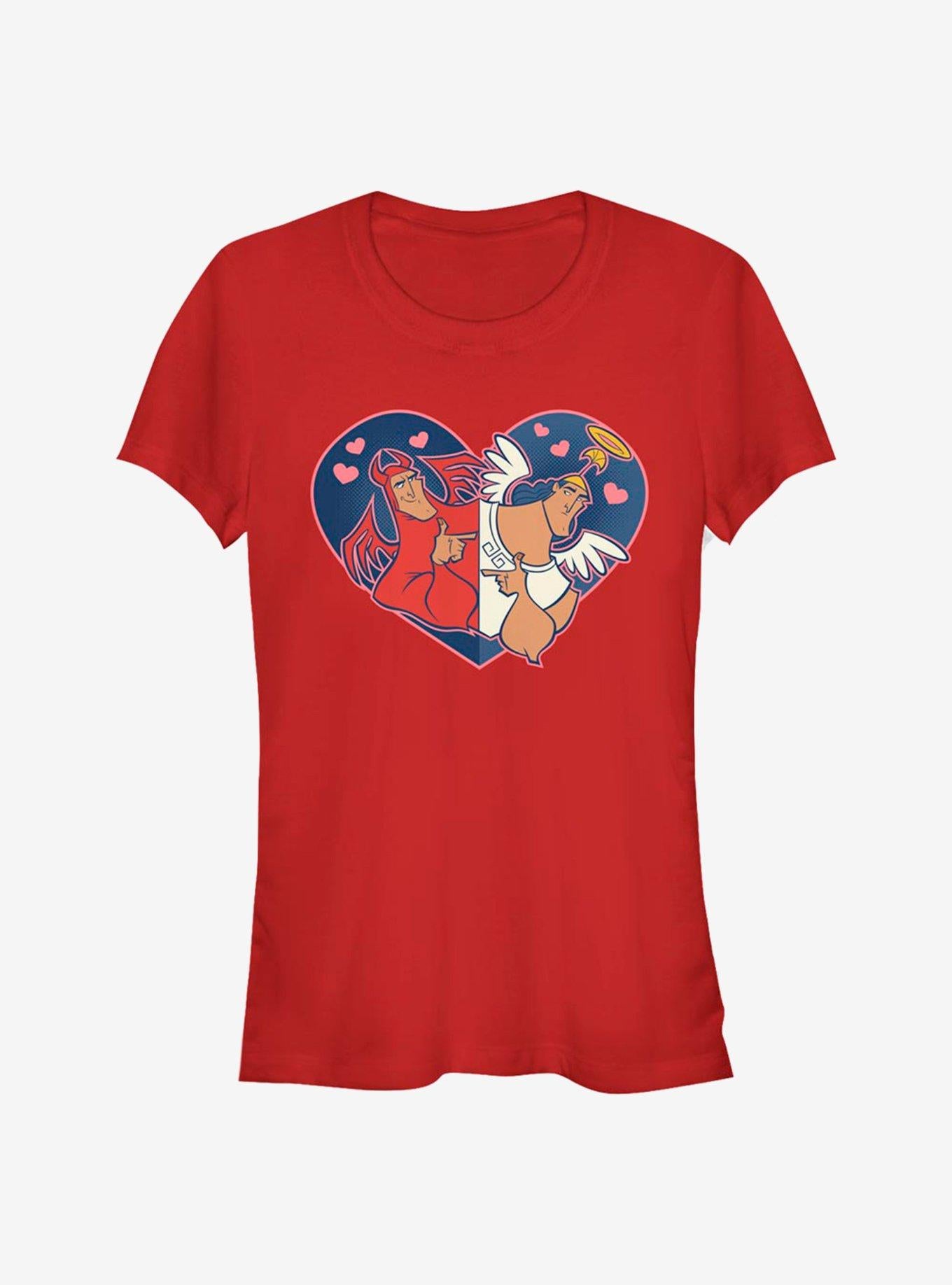 Disney The Emperor's New Groove Kronk Angel Devil Heart Girls T-Shirt | Premium Unisex T-Shirt, Trending Graphic Tee