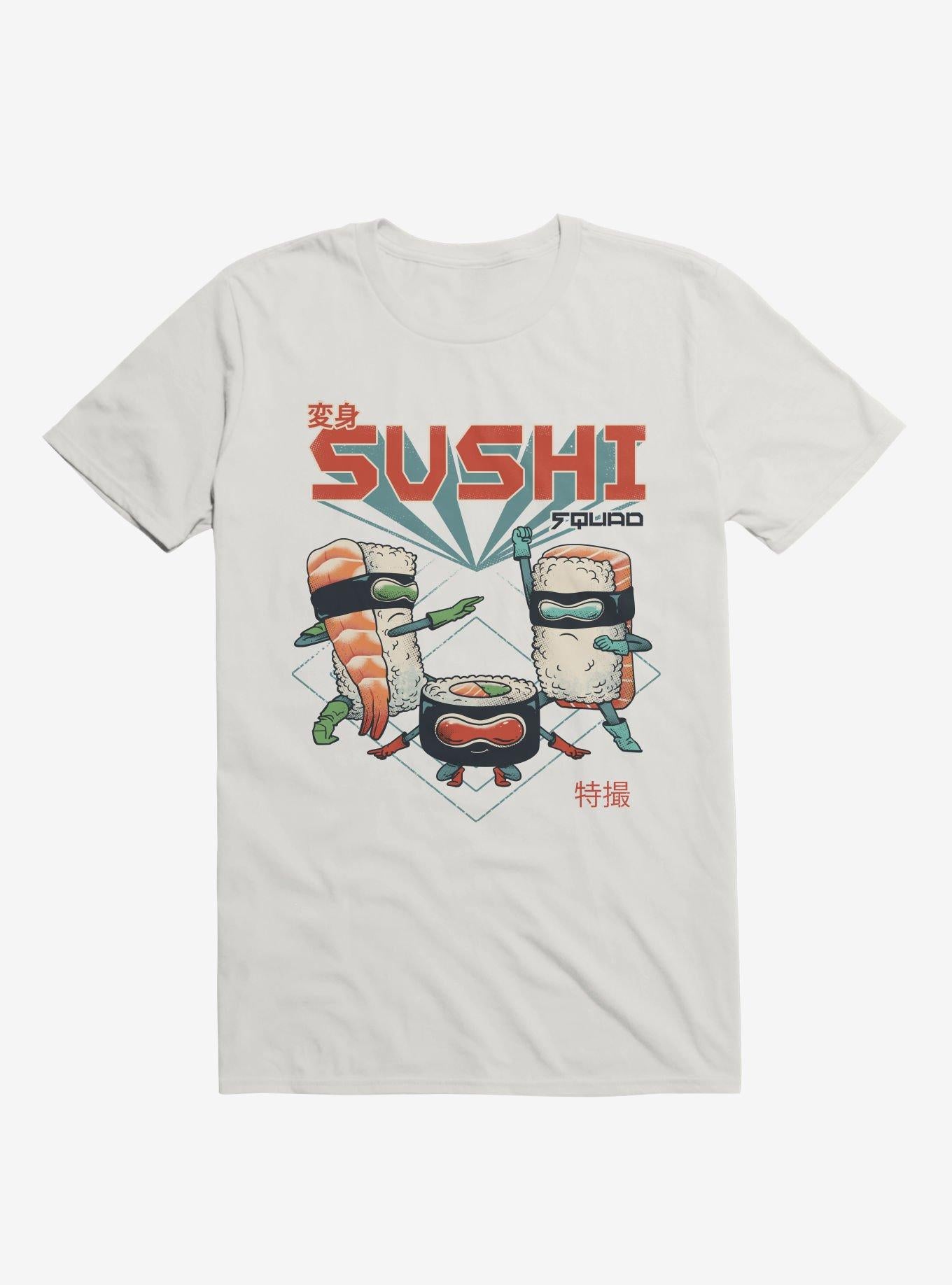 Sushi Squad White T-Shirt | Premium Unisex T-Shirt, Trending Graphic Tee