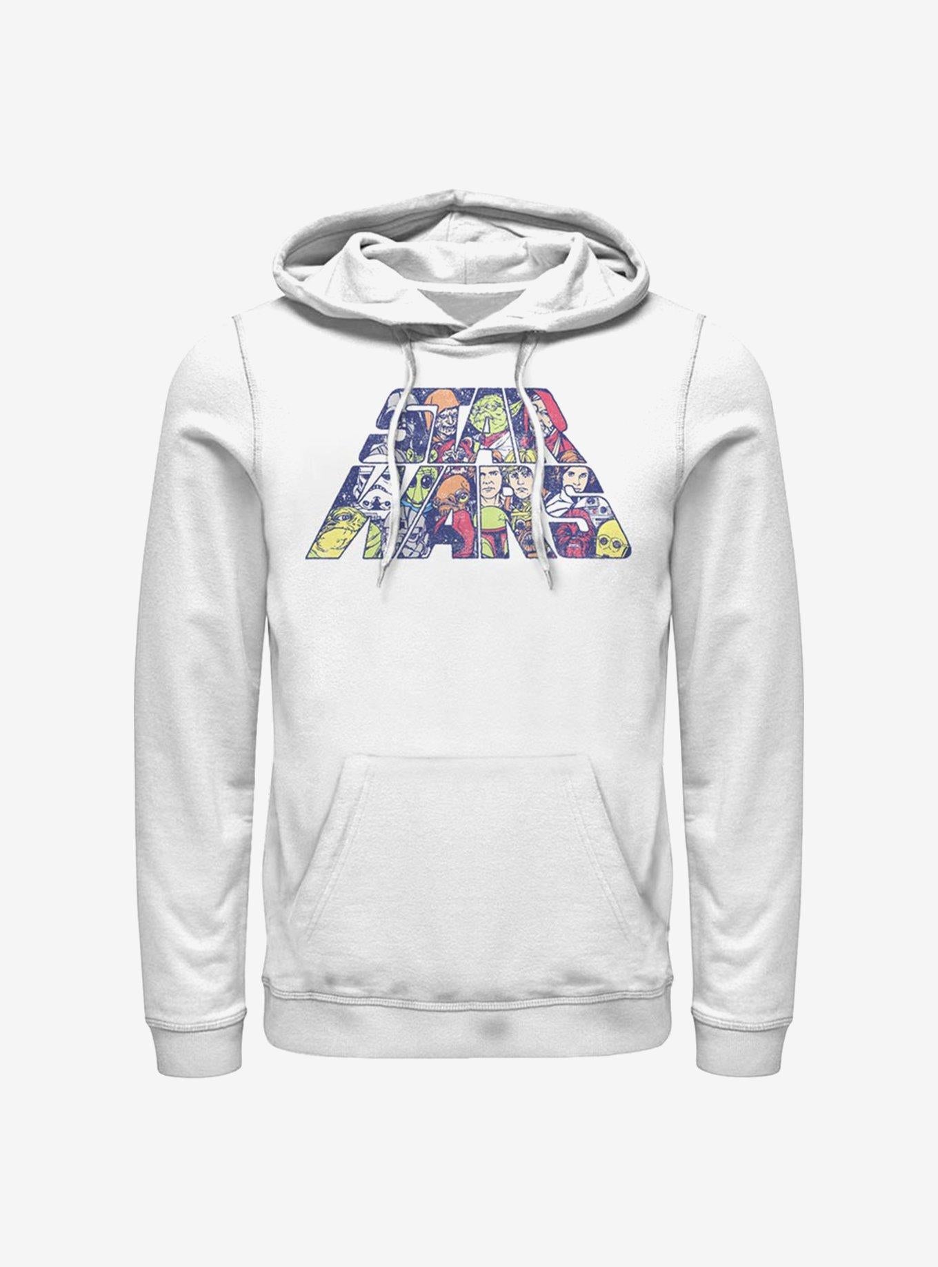 Star Wars Slant Characters Logo Hoodie