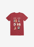 Love Is Love Being Single Is Ok Red Shirt T Shirt Everyday Wear