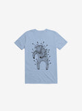 Life And Love Bear Light Blue Shirt T Shirt Minimal Style