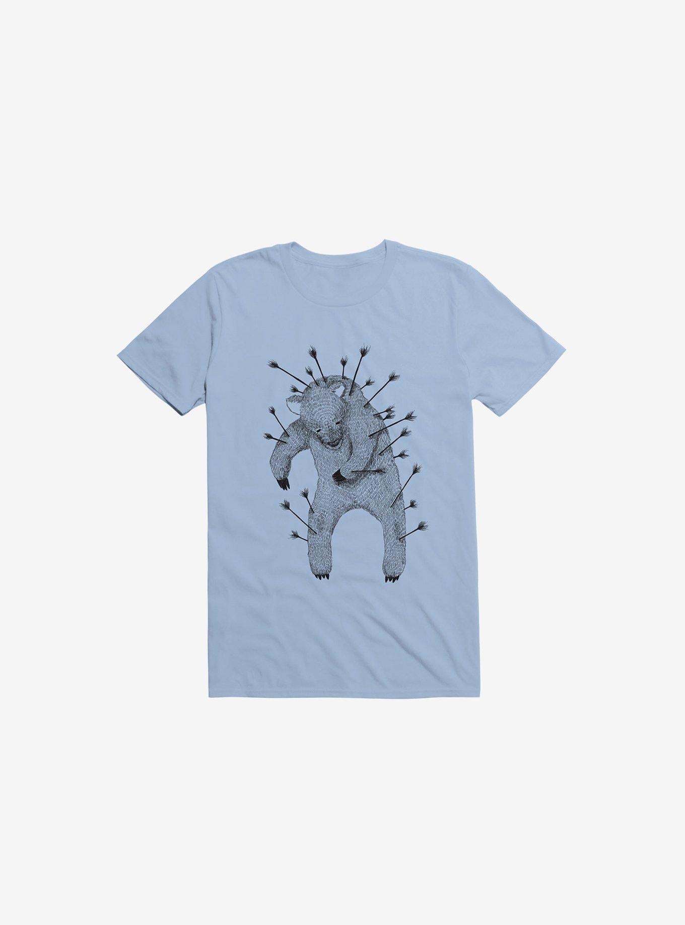 Life And Love Bear Light Blue Shirt T Shirt Minimal Style