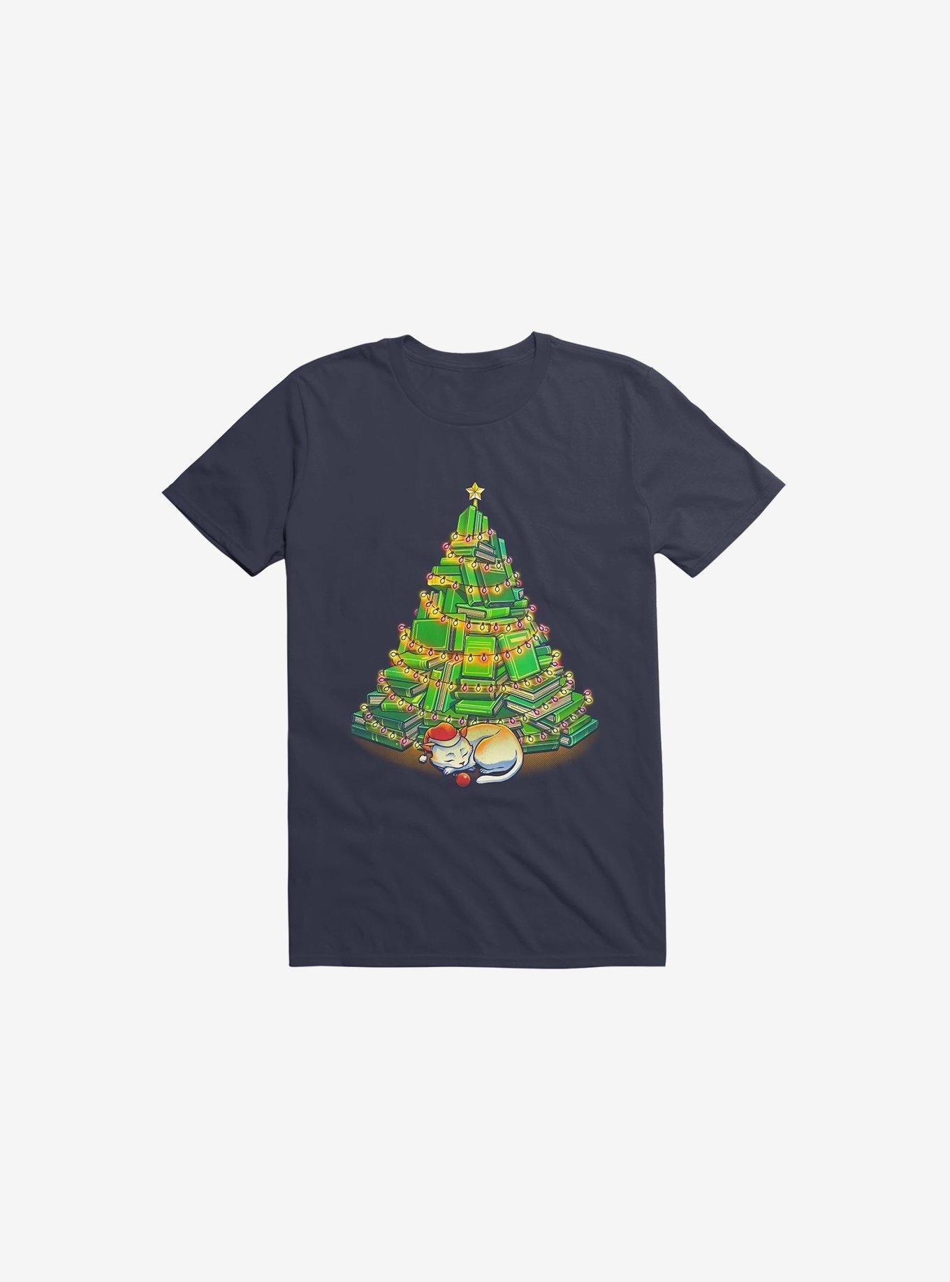 My Favorite Xmas Tree Navy Blue T-Shirt | Premium Unisex T-Shirt, Trending Graphic Tee