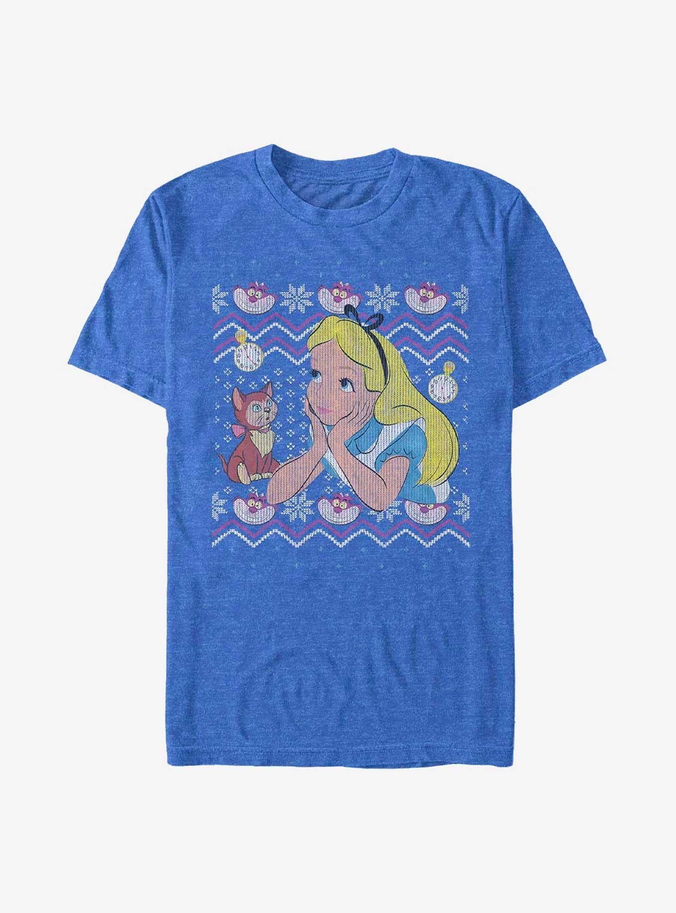 Disney Alice In Wonderland Ugly Sweater T-Shirt | Premium Unisex T-Shirt, Trending Graphic Tee