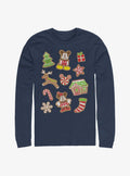 Disney Mickey Mouse Minnie Mouse Holiday Gingerbread Cookies Long-Sleeve T-Shirt | Premium Unisex T-Shirt, Trending Graphic Tee