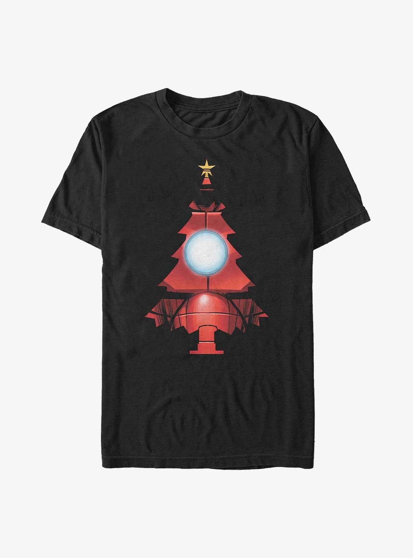 Marvel Avengers Iron Christmas Tree T-Shirt | Premium Unisex T-Shirt, Trending Graphic Tee